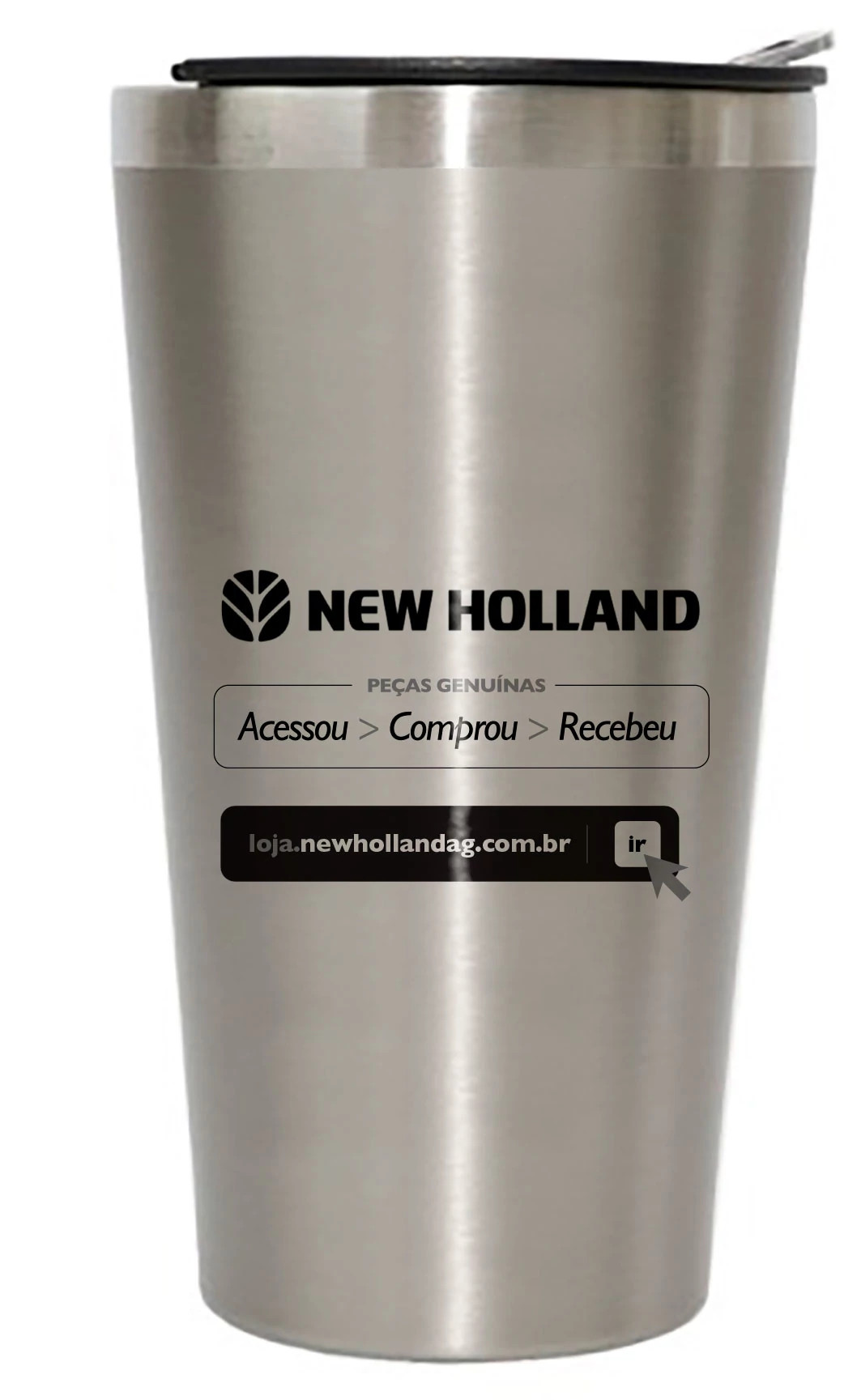 Copo Térmico Prata em Aço Inox