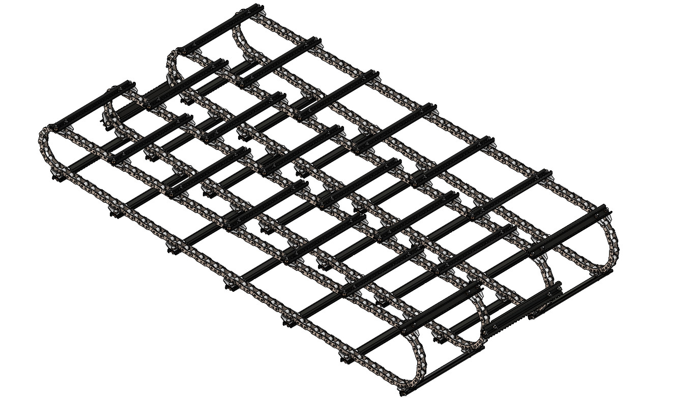 ESTEIRA ALIMENTADORA C/ 42 TRAVESSAS