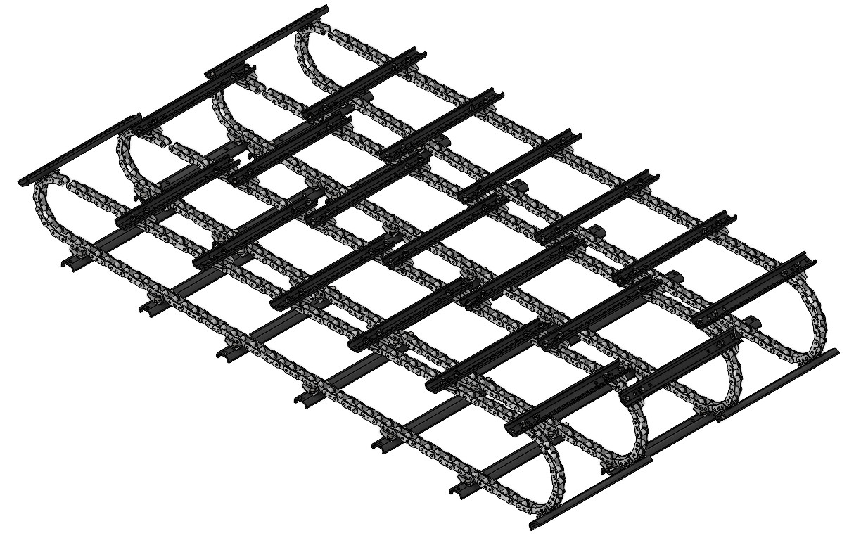 ESTEIRA ALIMENTADORA C/ 42 TRAVESSAS