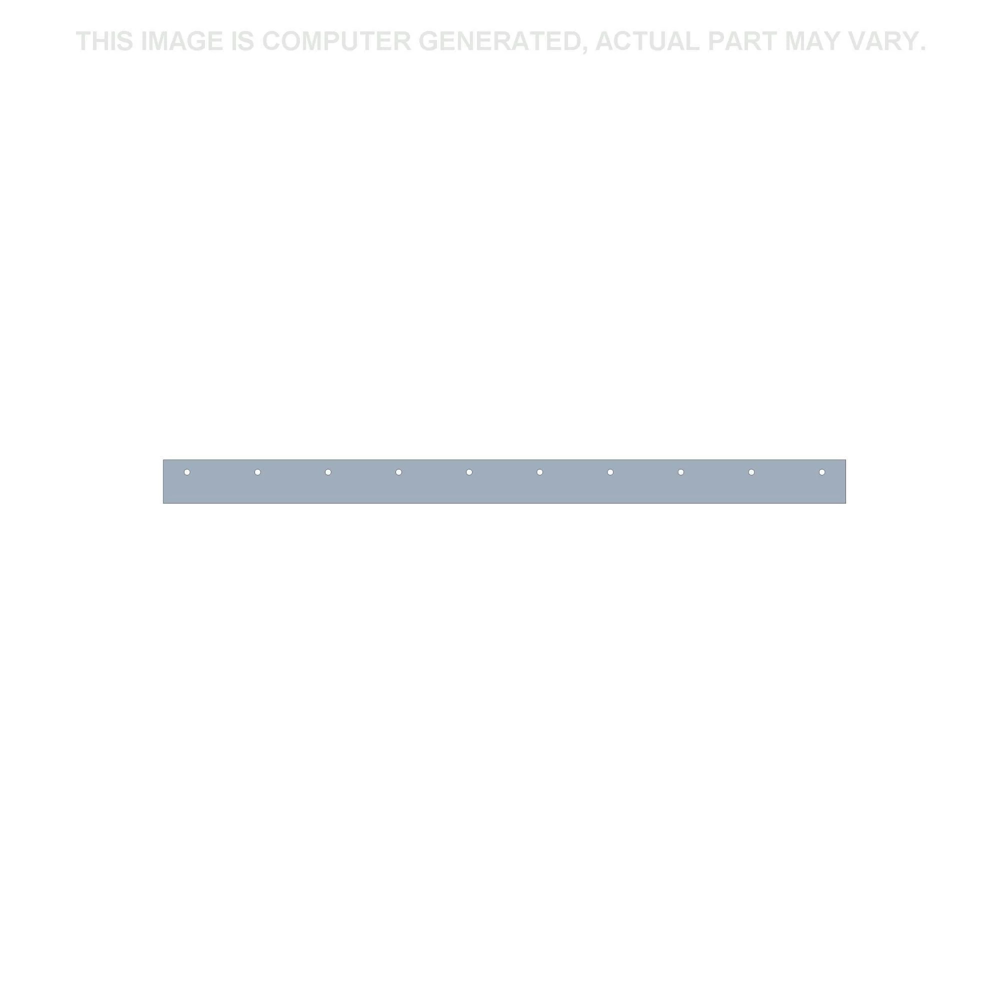 Borda de corte parafusada de 93" - Reta - Chanfro simples - 10 furos