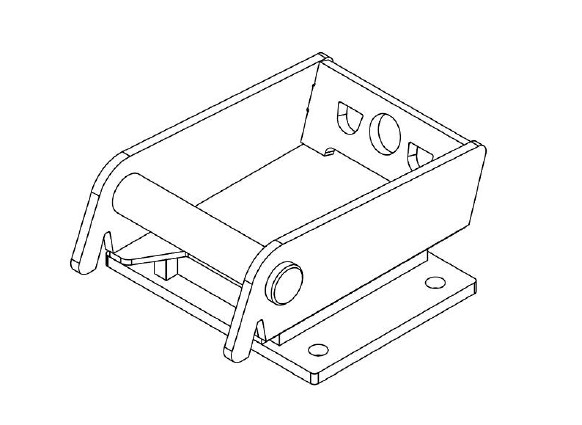 Placa adaptadora para acoplador do tipo Lehnhoff CS10