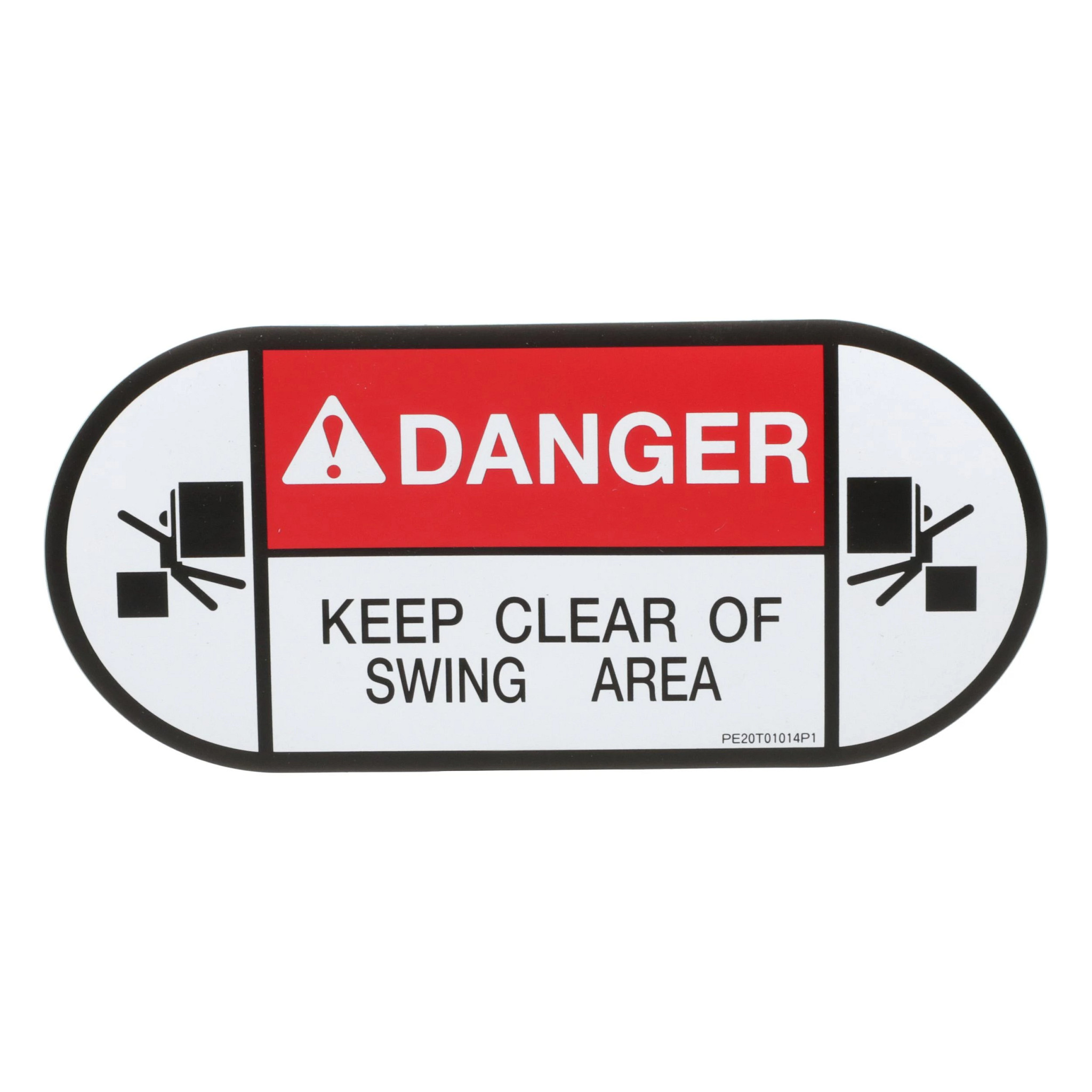 Danger Decal - "Keep clear of swing area..." - PE20T01014P1