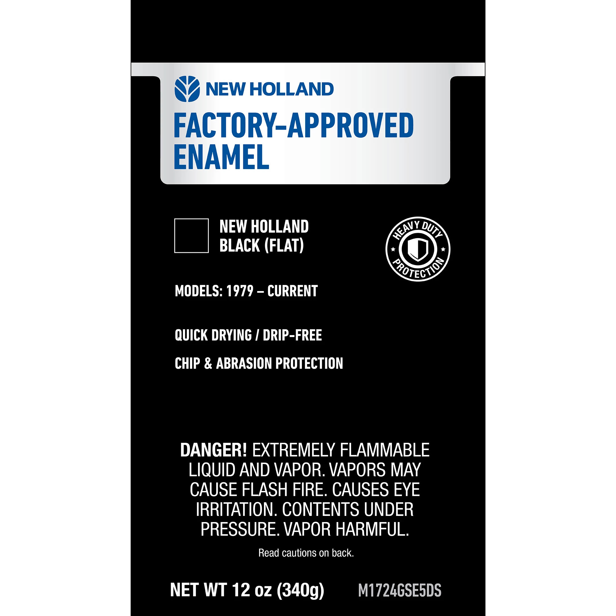 Flat Black Enamel Paint - 12 oz/340 g Spray Can | NEWHOLLANDCE | CA | EN