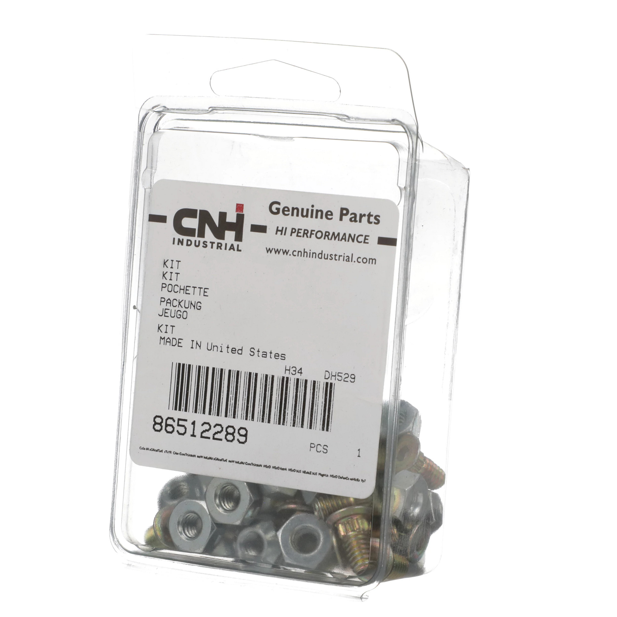 Kit de parafusos e porcas de 1/2