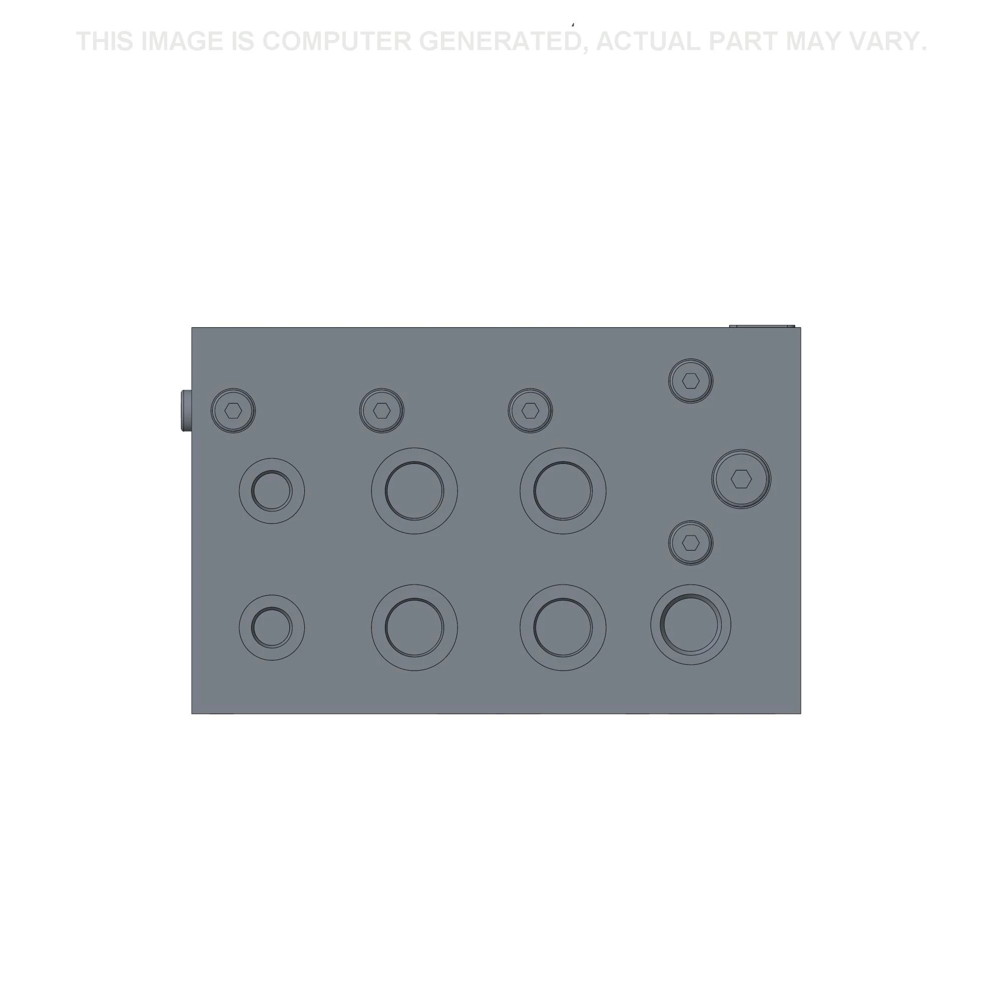 Coletor hidráulico - 205 mm C x 130 mm A x 130 mm L