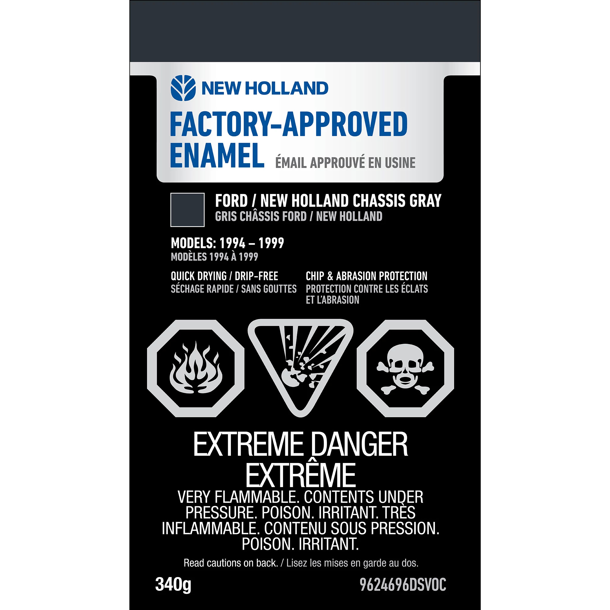 Chassis Gray Enamel Paint - Low VOC - 12 oz/340 g Spray Can | NEWHOLLANDCE | CA | EN