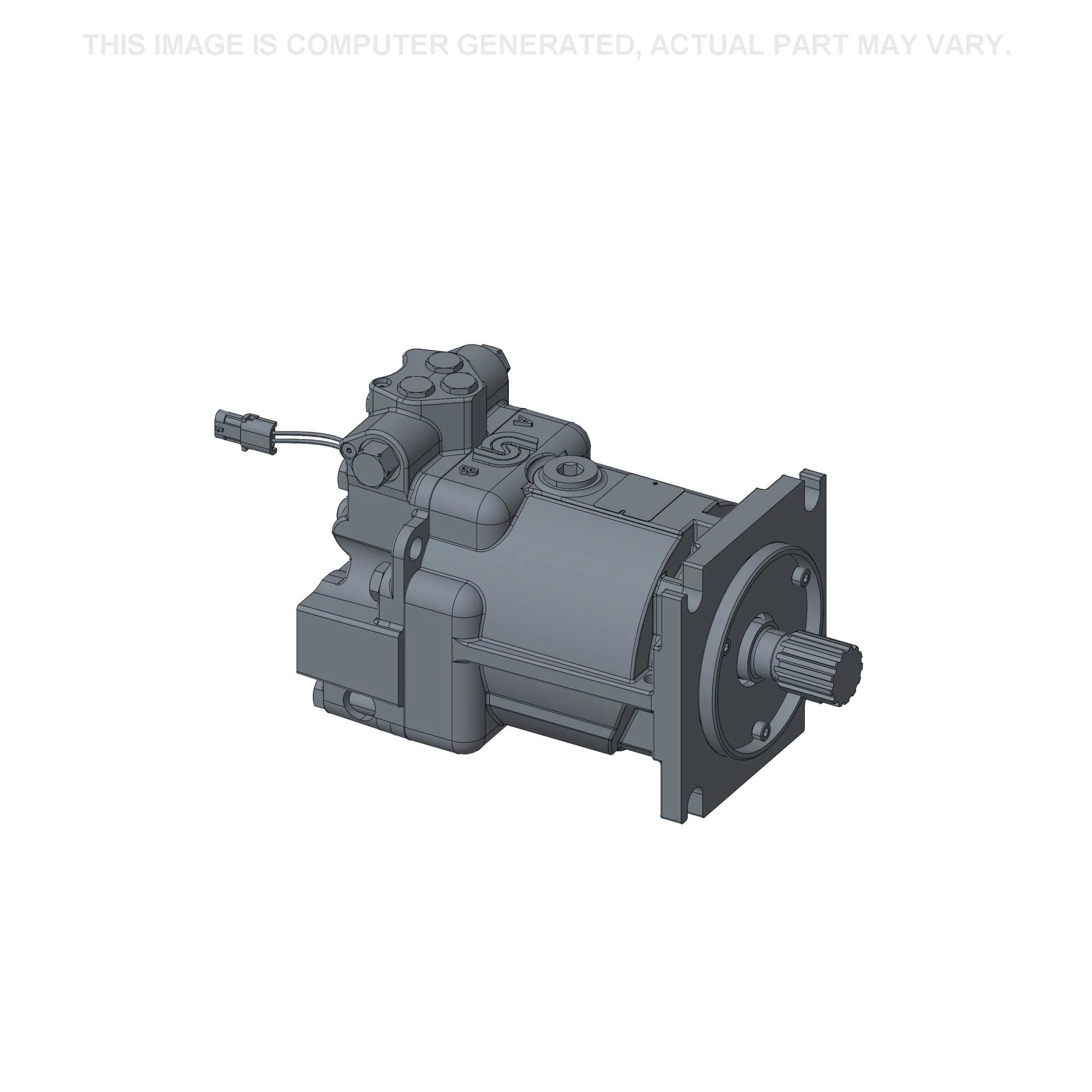 Motor de transmissão hidrostática - 381 mm C x 257 mm A x 224 mm L