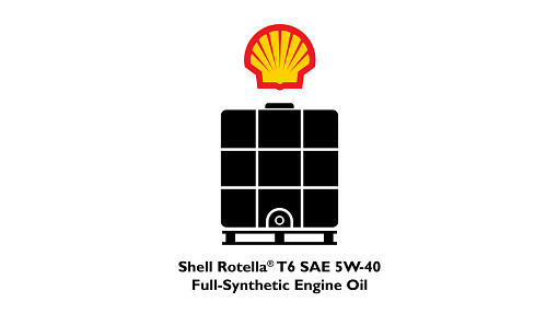 Shell Rotella® T6 Diesel Engine Oil - SAE 5W-40 - API CK-4 Full-Synthetic - 257 Gal./972.85 L