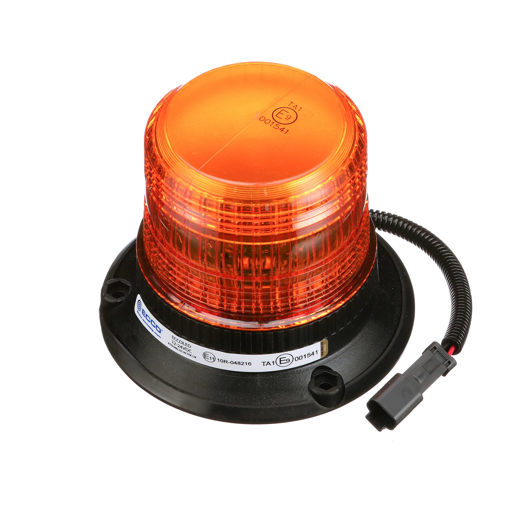 Sinalização giratória LED - base com 3 parafusos - 12/24 volts | CASECE | BR | PT
