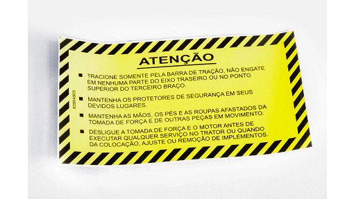Operating Instructions Decal - Portuguese | NEWHOLLANDCE | CA | EN