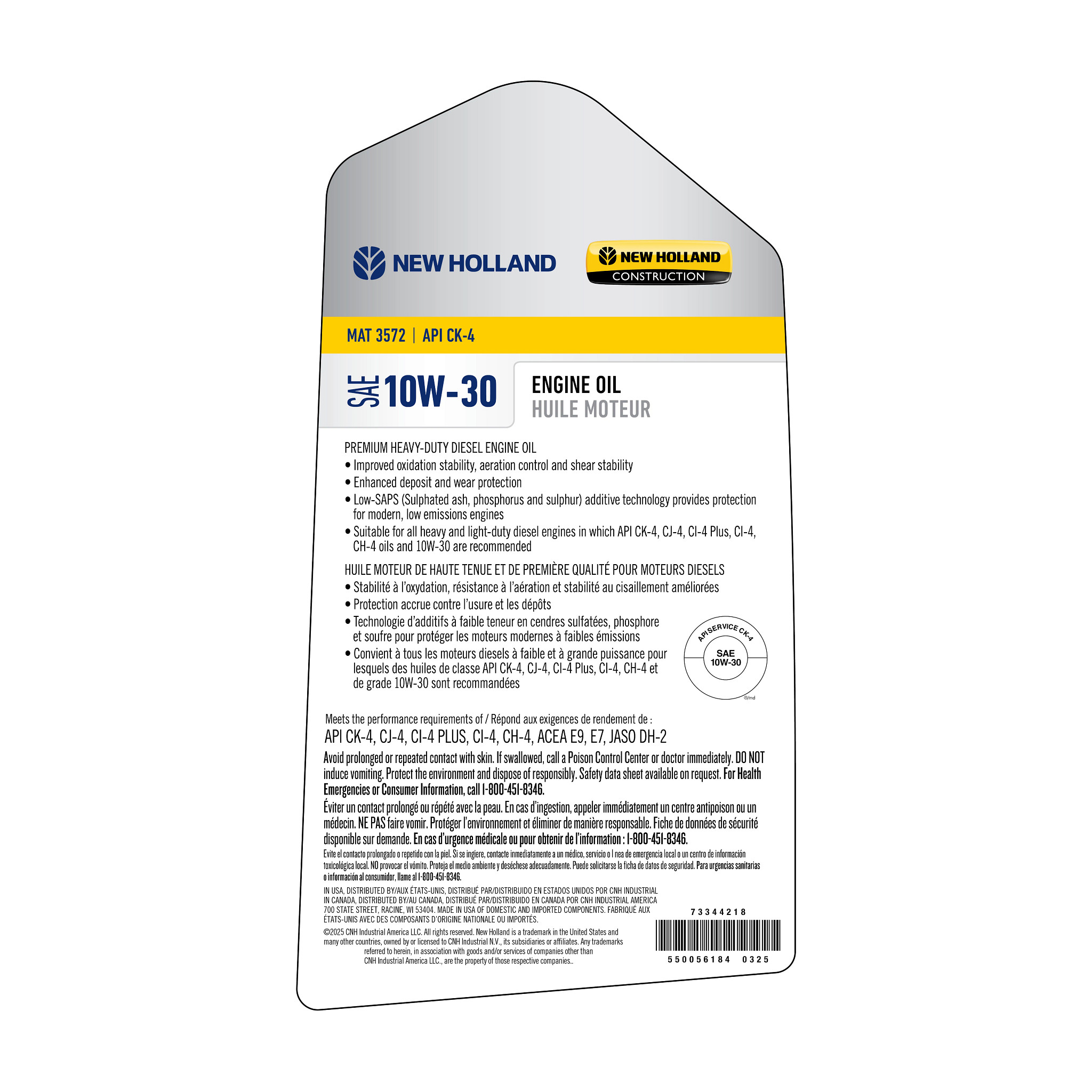 ENGINE OIL | NEWHOLLANDAG | CA | EN