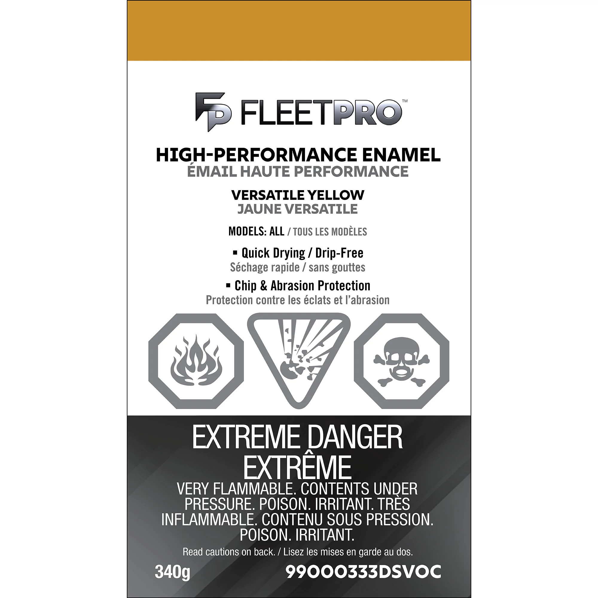 Yellow Enamel Paint - Low VOC - 12 oz/340 g Spray Can | NEWHOLLANDCE | CA | EN