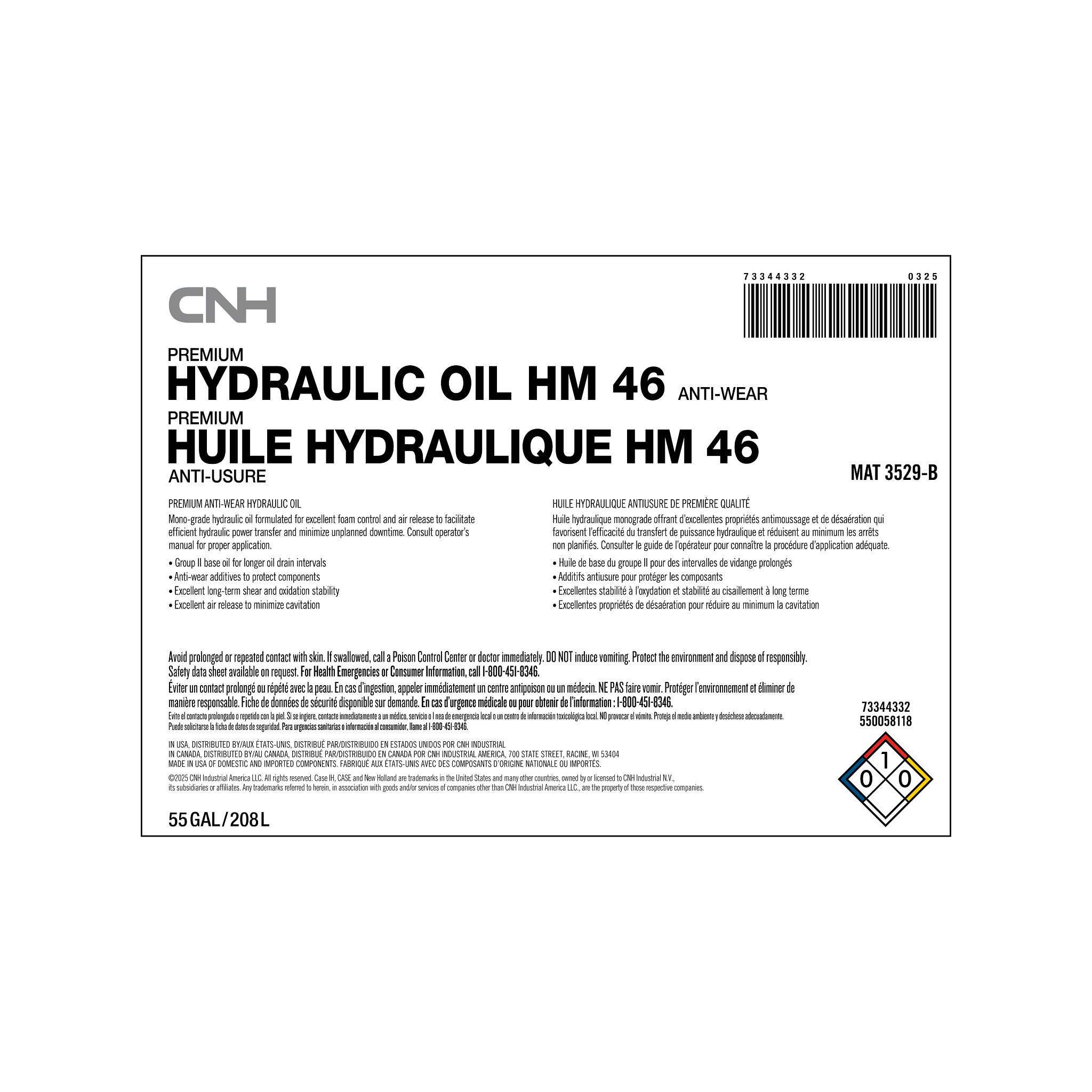 HYDRAULIC OIL | NEWHOLLANDAG | AU | EN