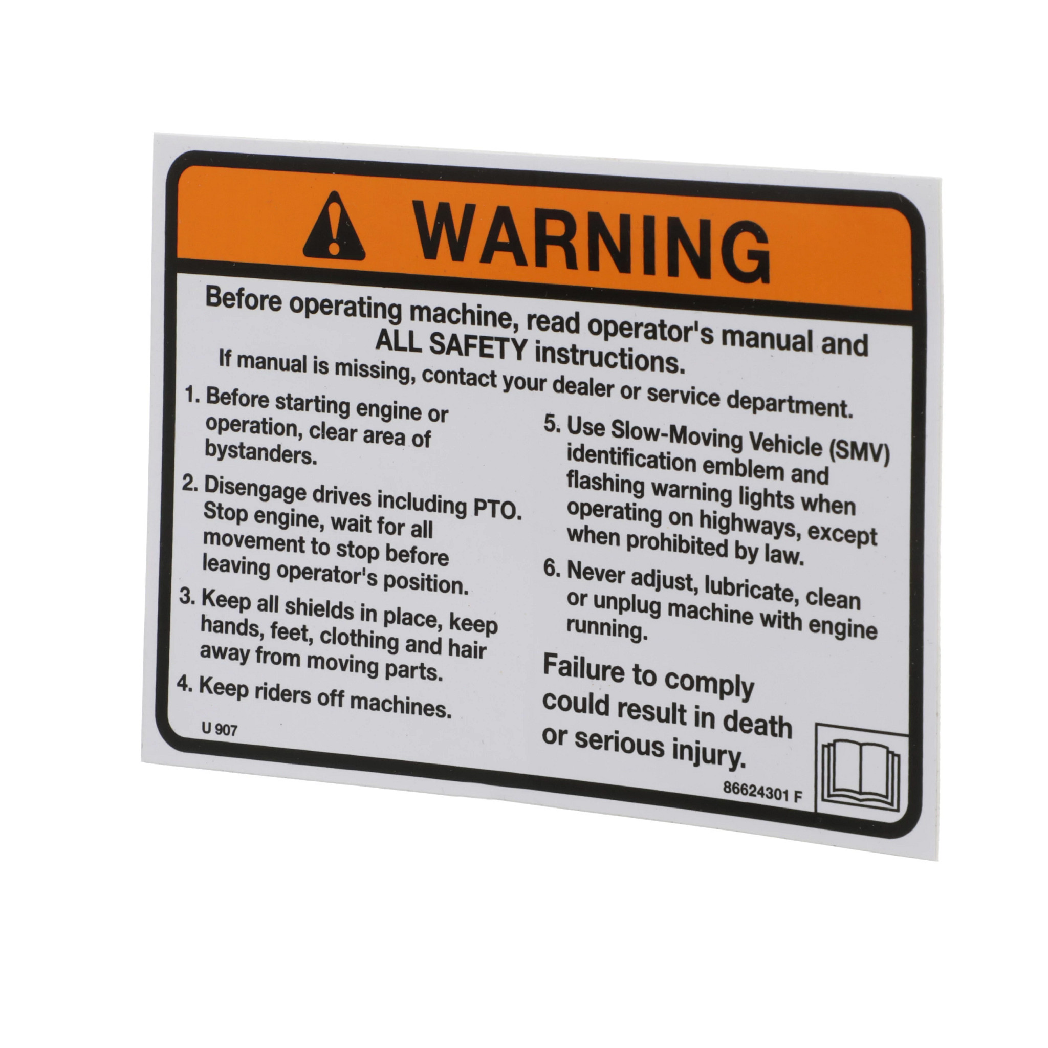 DÍSTICO DE AVISO | NEWHOLLANDAG | BR | PT