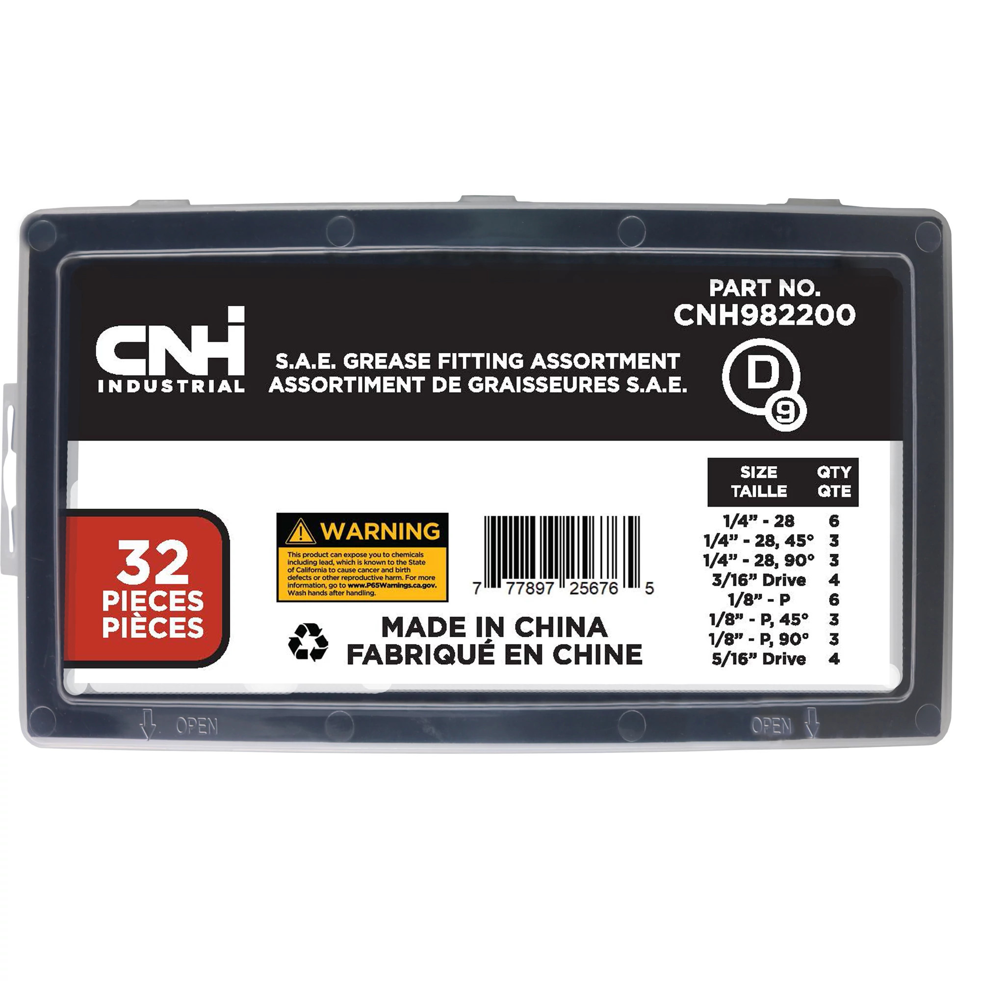 Grease Fitting Kit - SAE - 32 Pieces | CASEIH | EU | EN