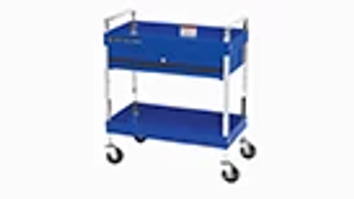 New Holland 2-shelf And 1-drawer Roll Cart - Blue | NEWHOLLANDCE | CA | EN
