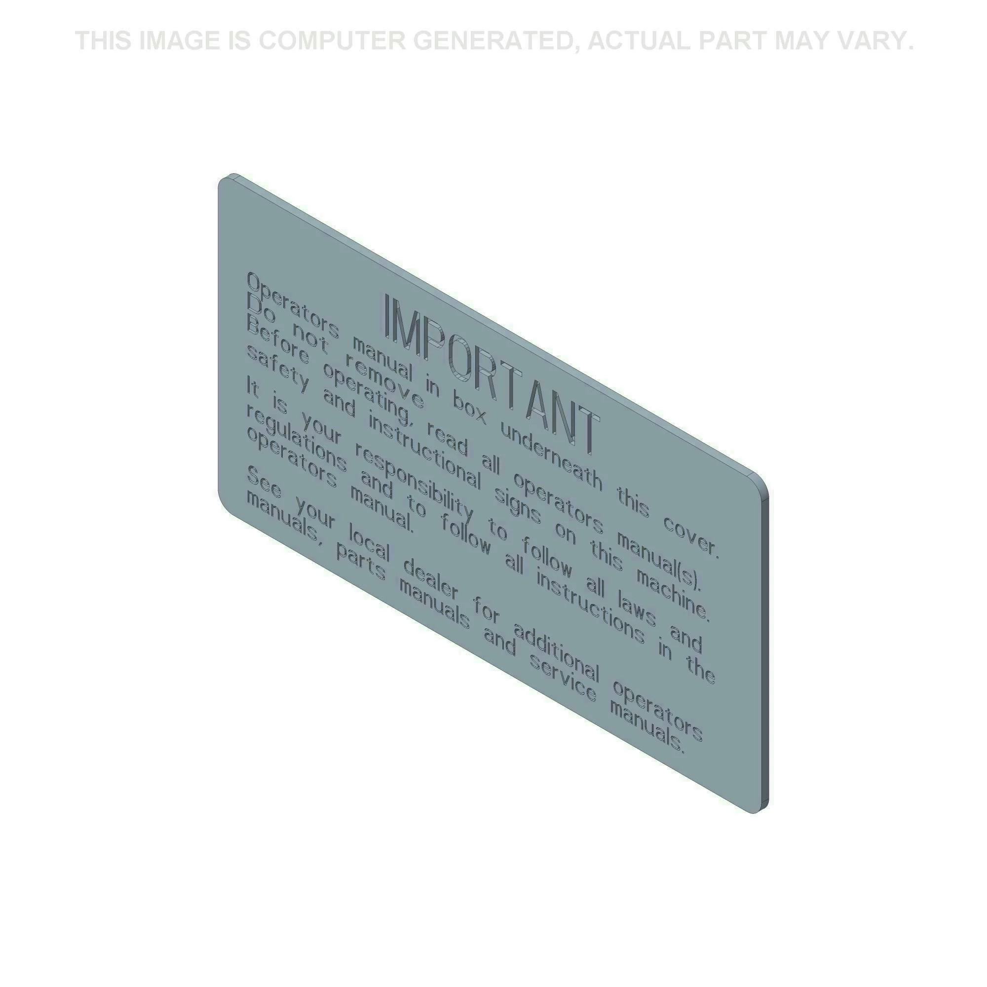 DECAL, IMPORTANT | NEWHOLLANDCE | CA | EN