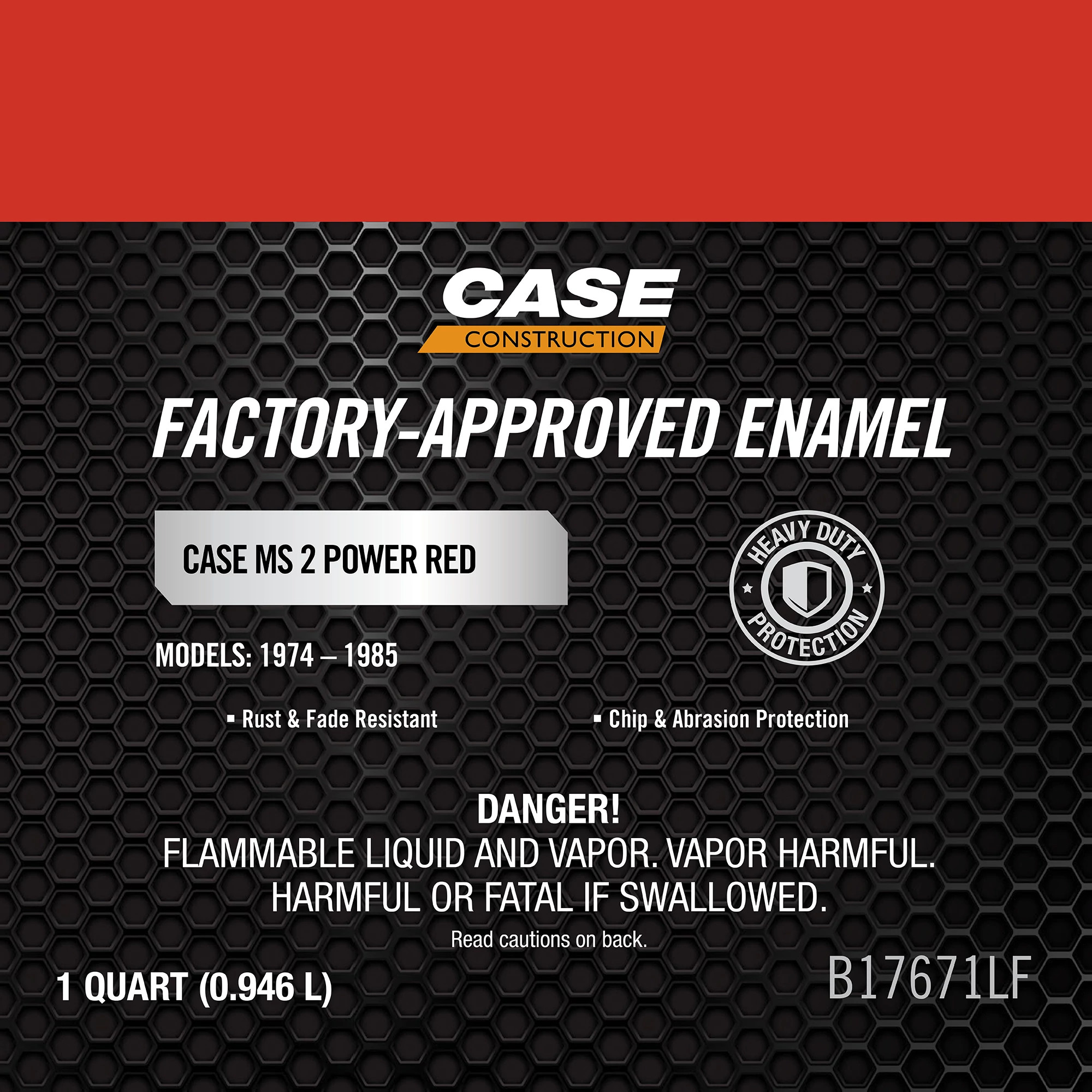 MS 2 Power Red Enamel Paint - 1 qt/946 ml Can | NEWHOLLANDCE | CA | EN