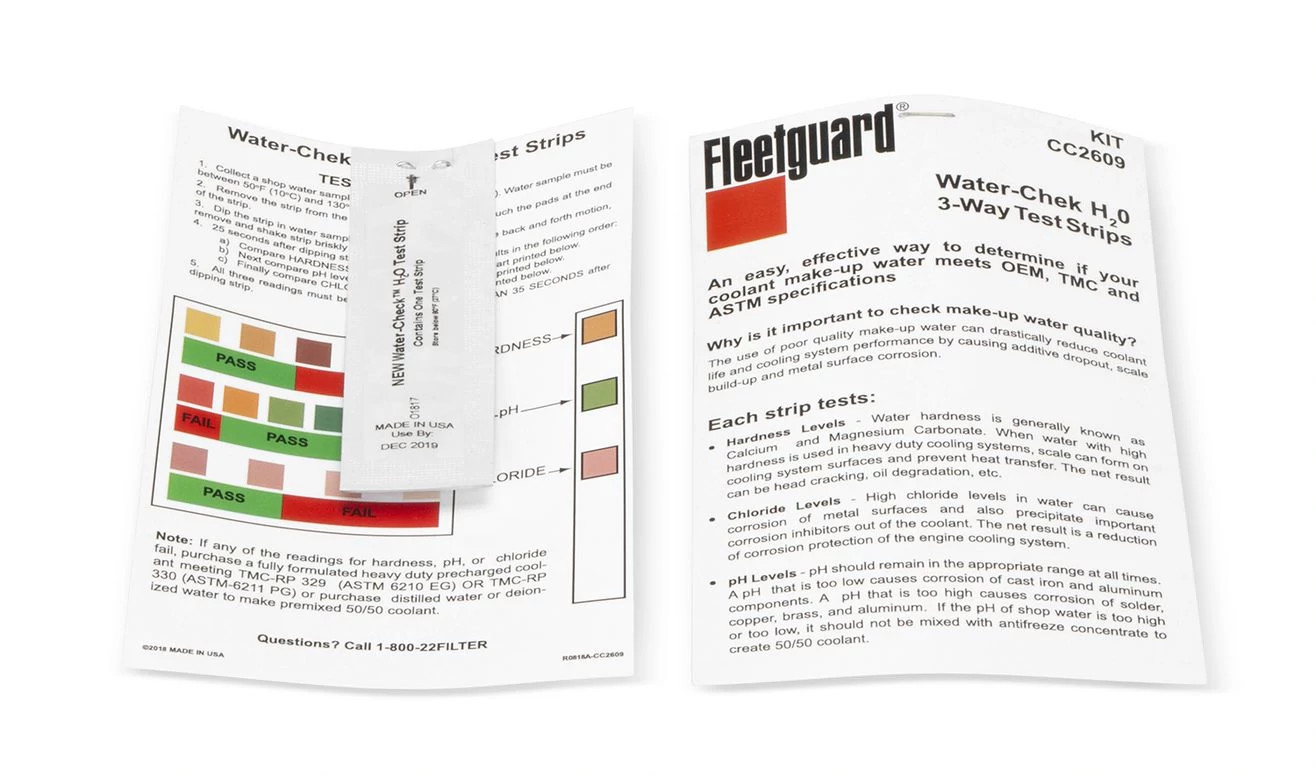 Fleetguard® Water-Chek 3-Way Test Strip | CASECE | CA | FR