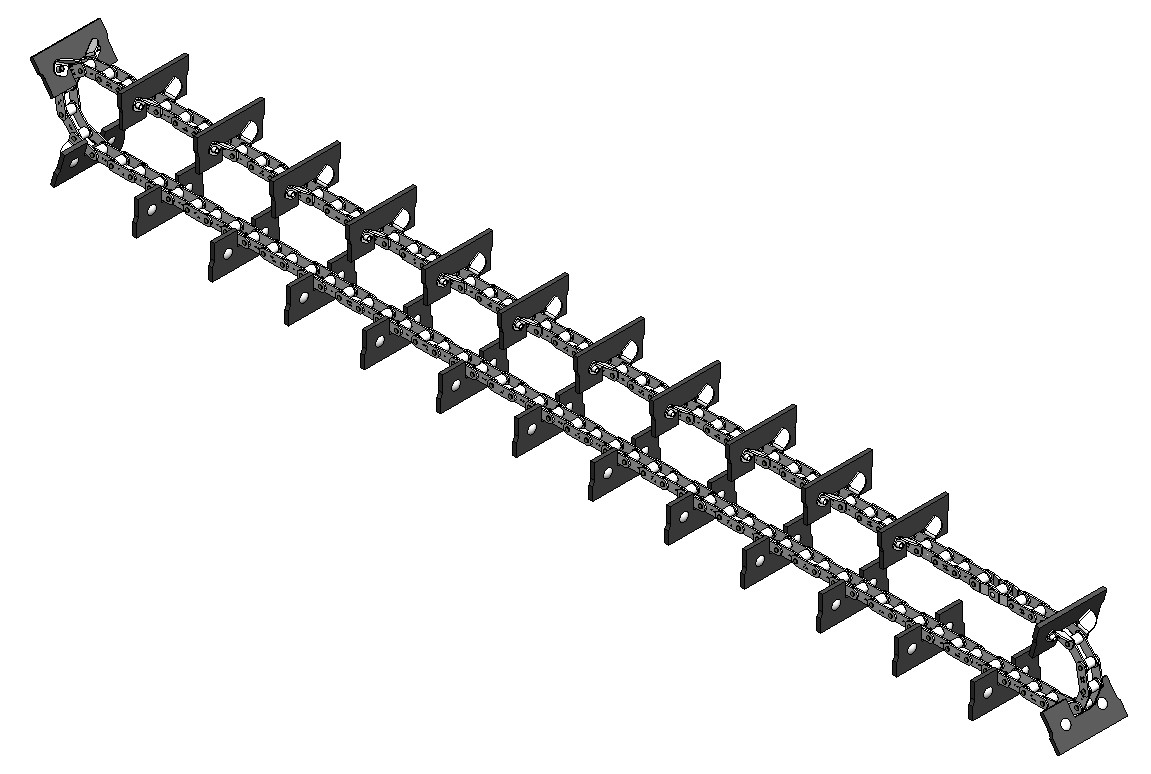 Elevador De Graos Corrente Ca550 Com 27 Borrachas