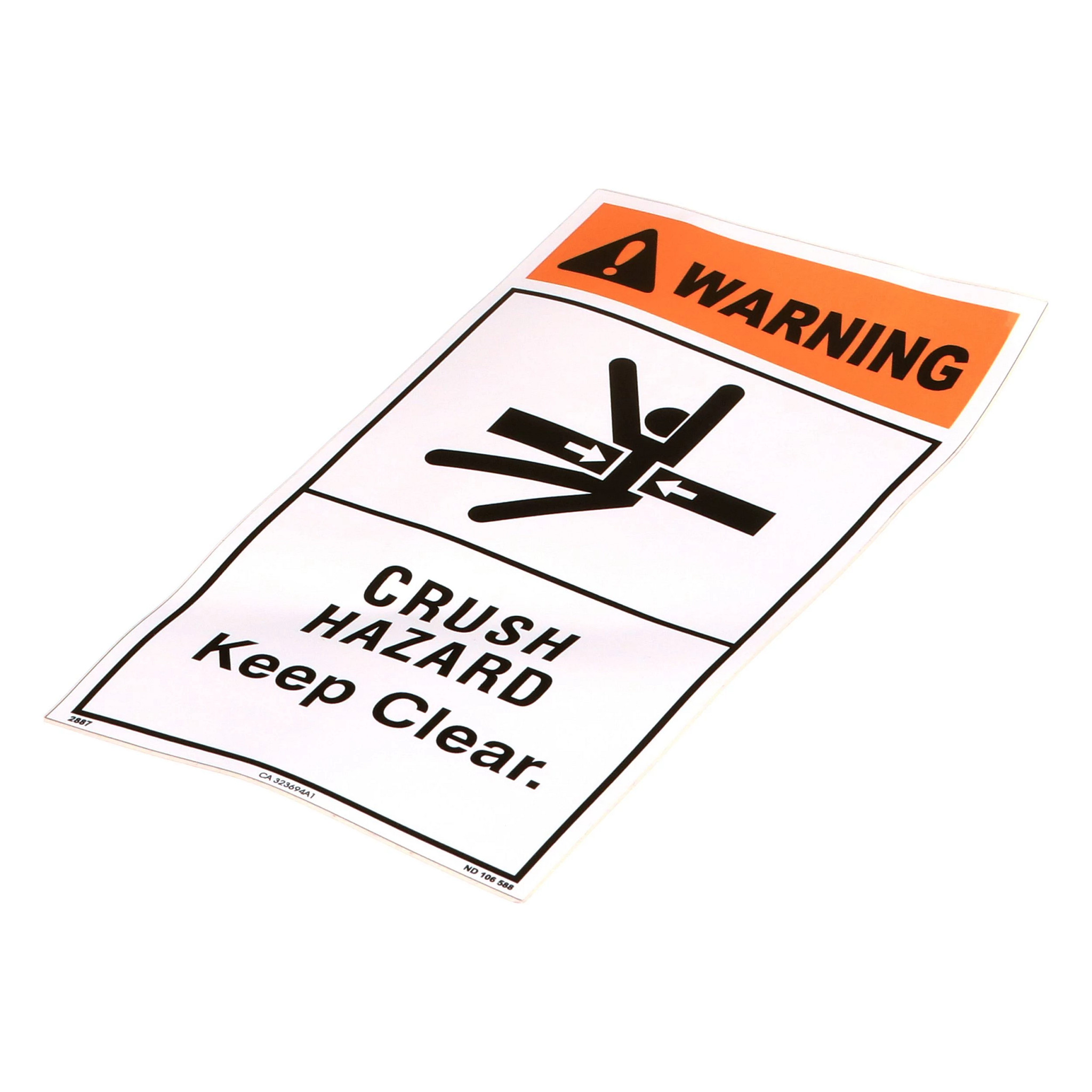 Warning Decal - Crush Hazard | NEWHOLLANDAG | US | EN