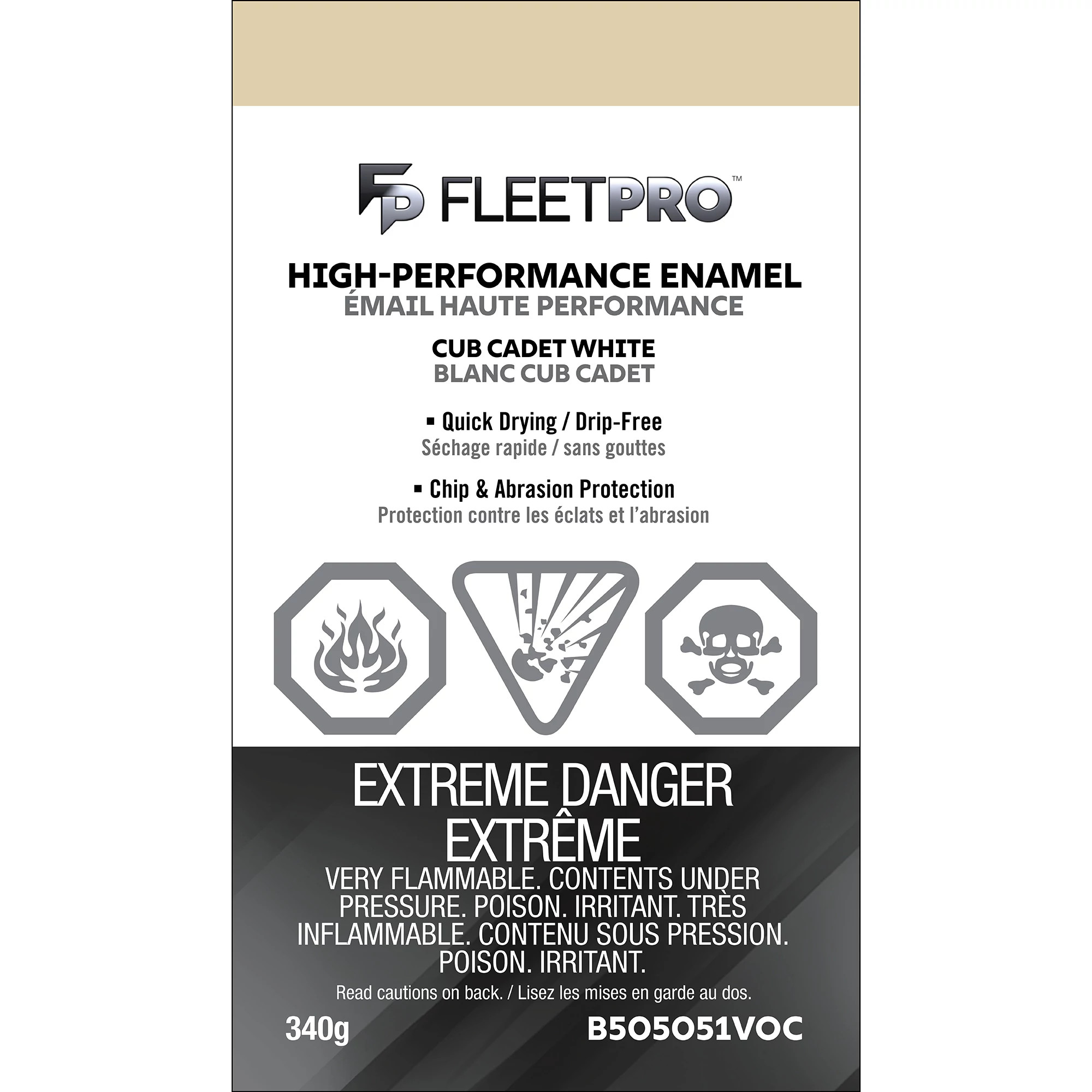 Cub Cadet White Enamel Paint - Low VOC - 12 oz/340 g Spray Can | CASECE | US | EN