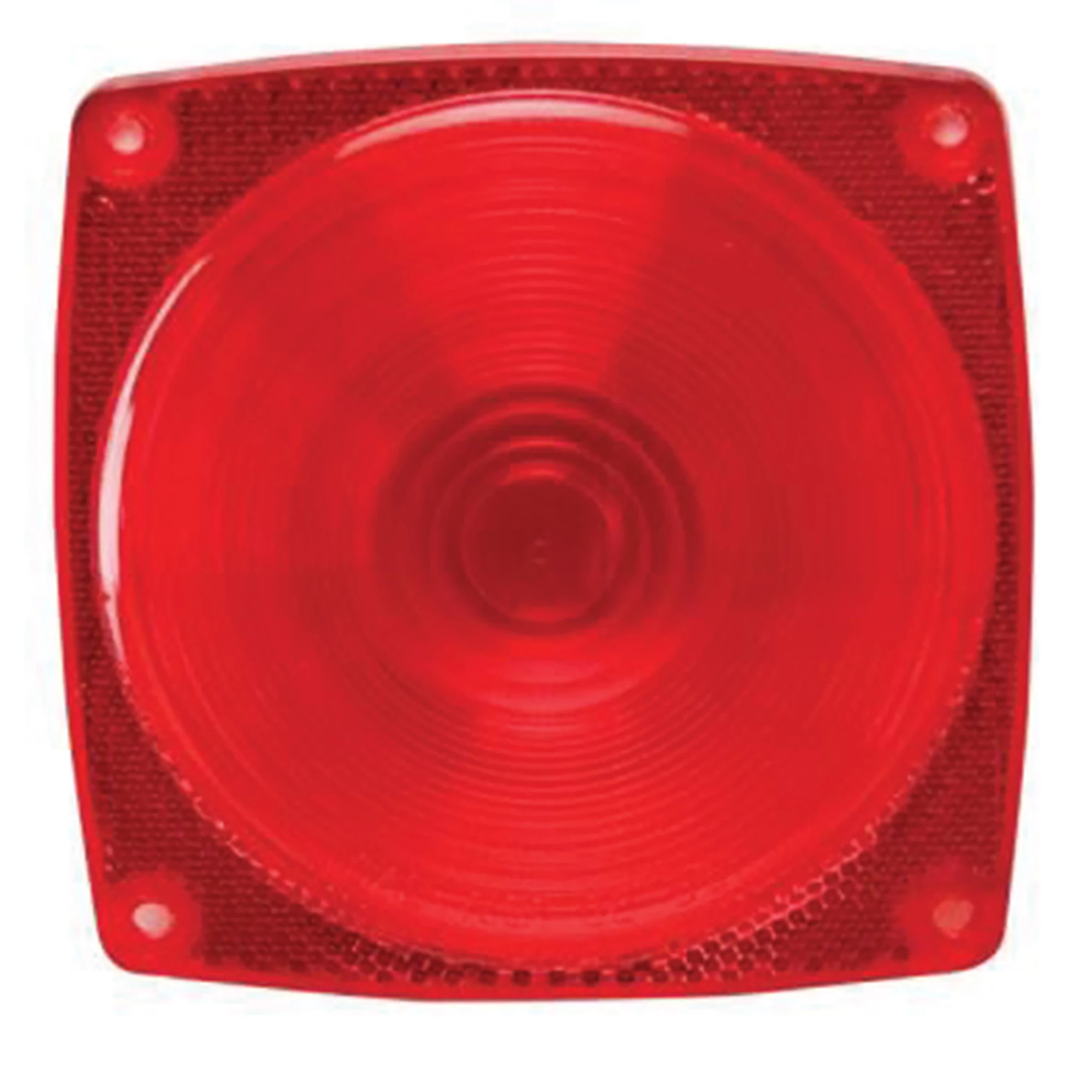 Trailer Tail Light Red Replacement Lens - 4 1/2" Square - 157083FP