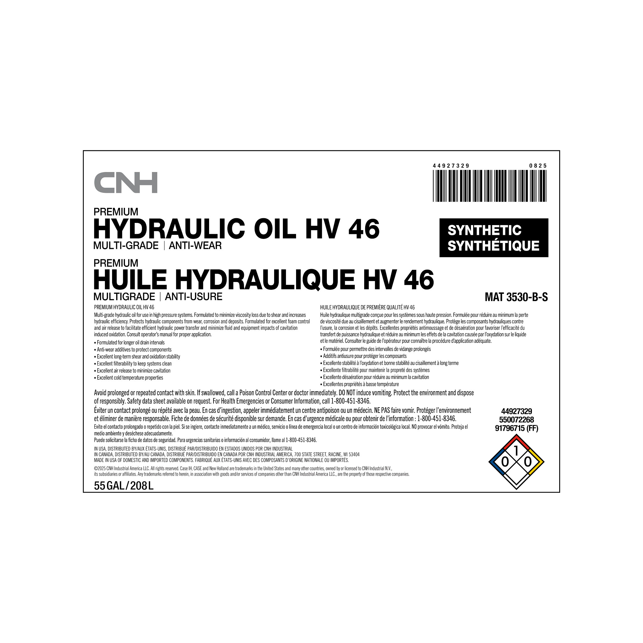 HYDRAULIC OIL | NEWHOLLANDCE | US | EN