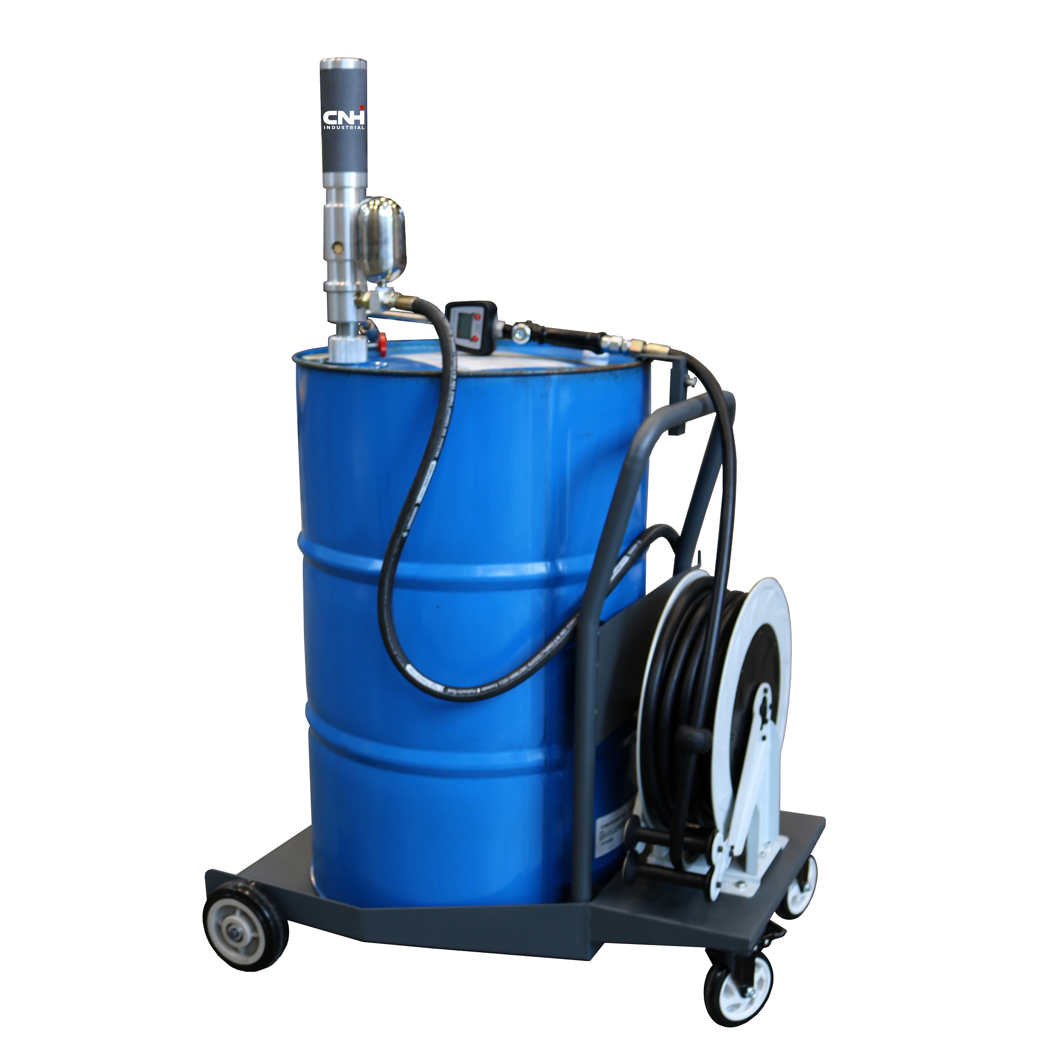 Bloc de pompe mobile pour distributeur d'huile avec enrouleur de tuyau - 200 L | FLEXICOIL | CA | FR