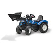 New Holland T8 Pedal Tractor with Front Loader and Rubber Tire Bands