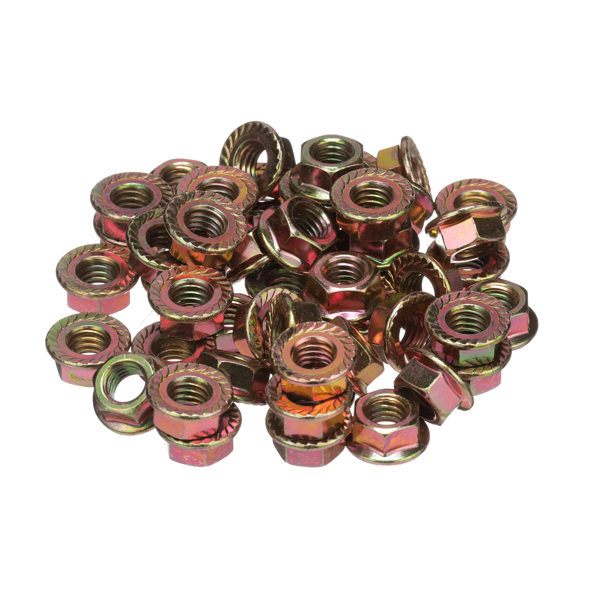 Porca sextavada com flange serrilhada - 3/8