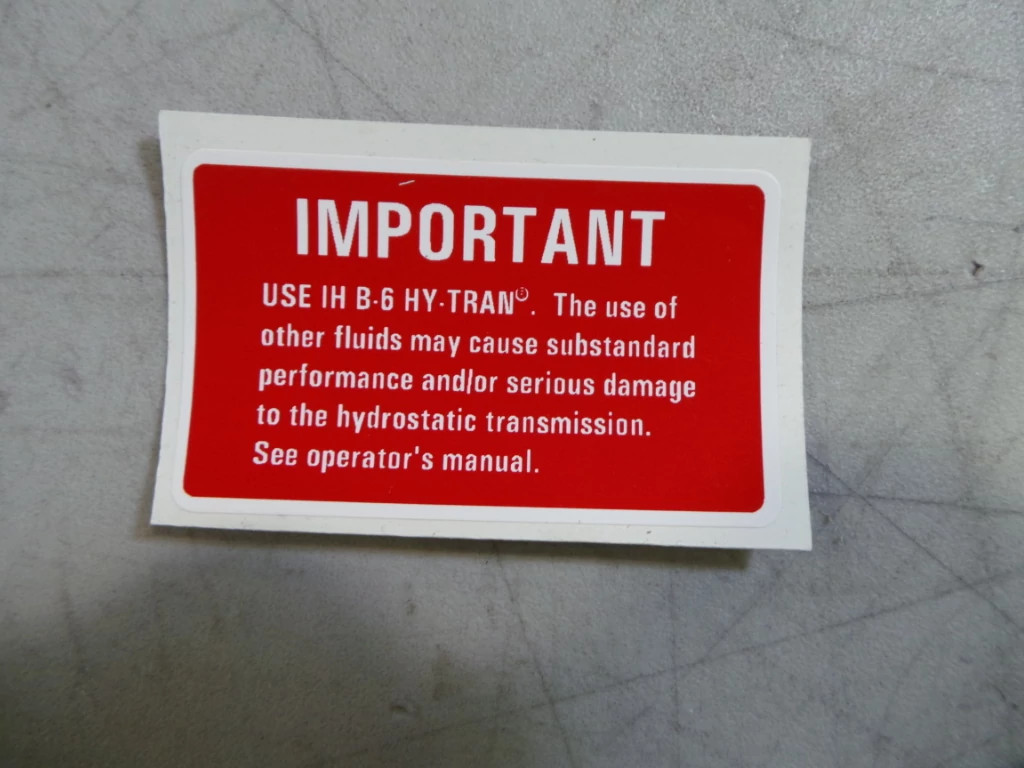 IMPORTANT DECAL | STEYR | SA | EN