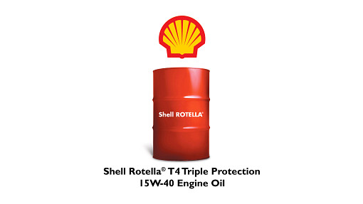 Huile Shell Rotella® T4 Triple Protection® pour moteur diesel – SAE 15W-40 – API CK-4 – 55 gal/208,19 L