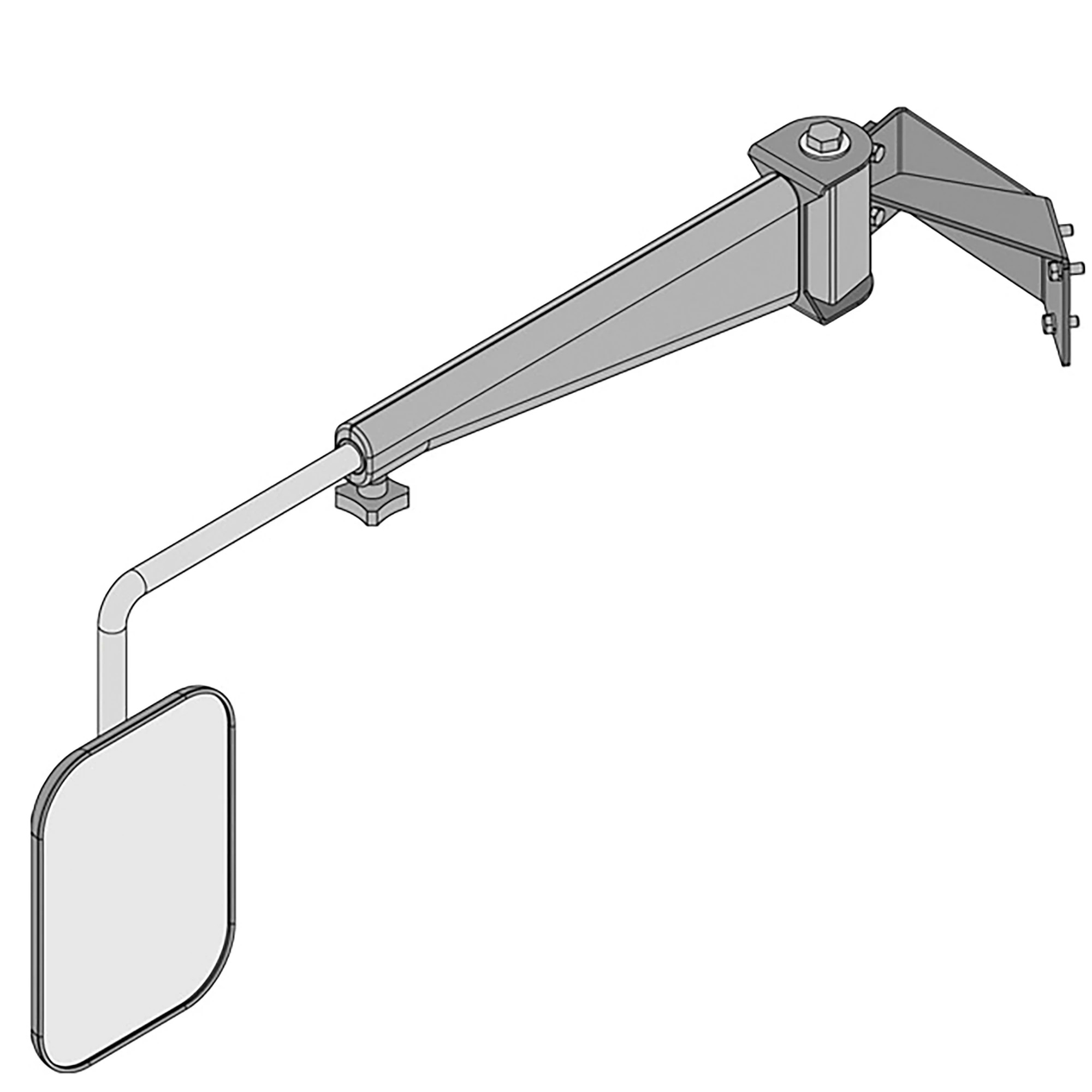 Tractor Mirror Assembly with Extendable Arm - Left-Hand - 8" x 11" - 122287FP