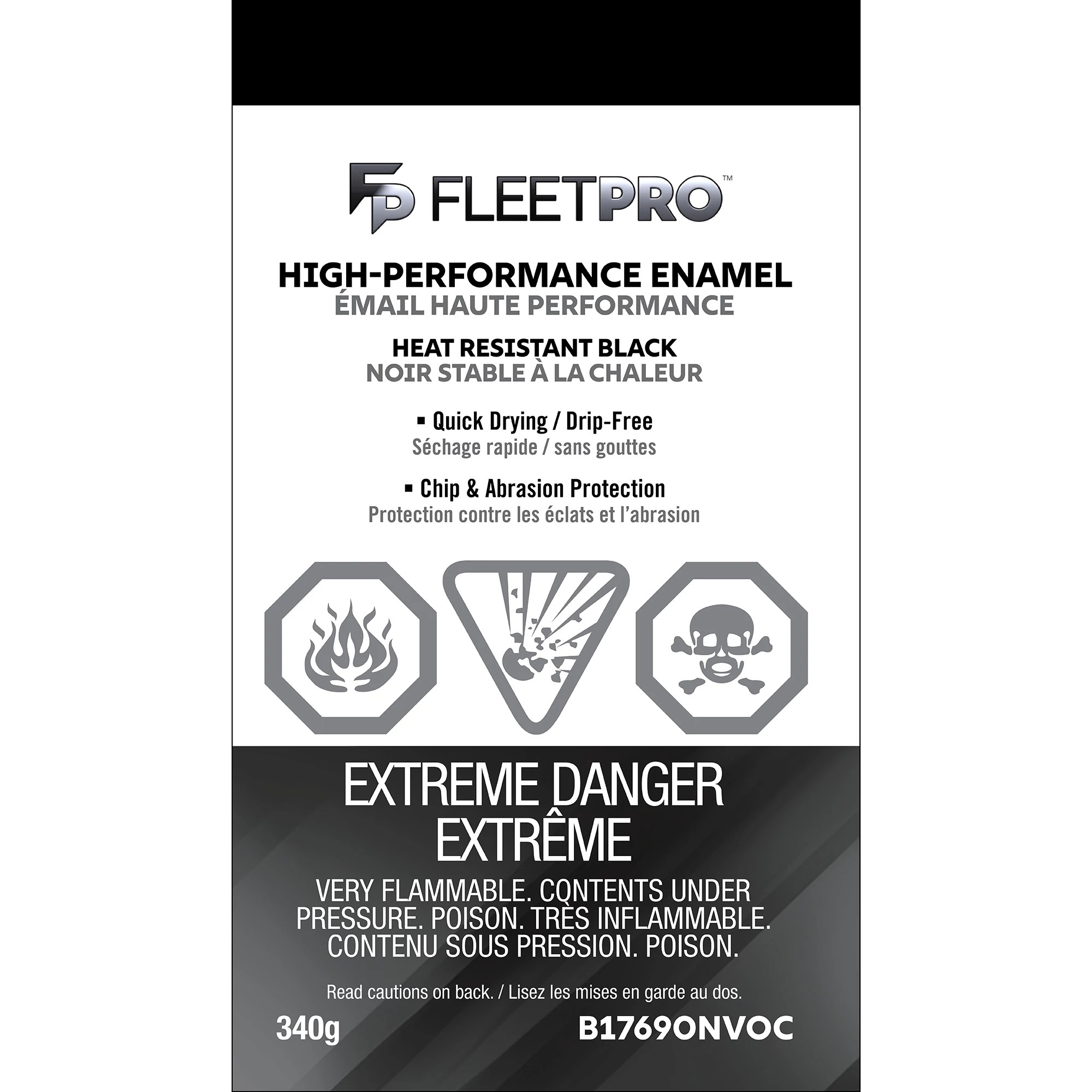 High-Temperature Black Enamel Paint - Low VOC - 12 oz/340 g Spray Can | NEWHOLLANDCE | CA | EN