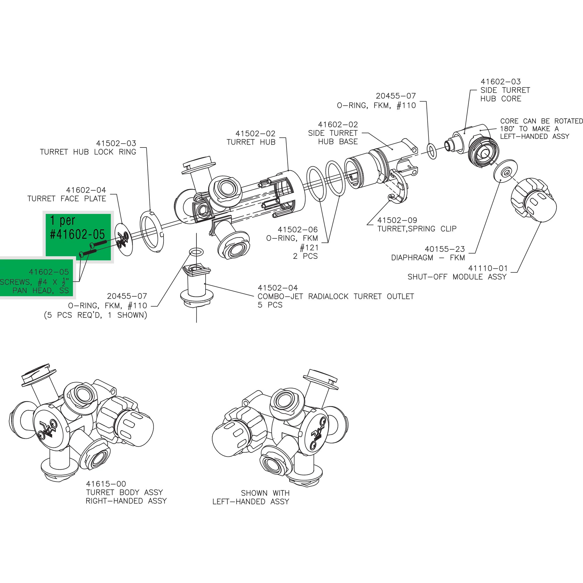 Combo-Rate® Side Take-Off Turret Faceplate Screws | CASEIH | US | EN