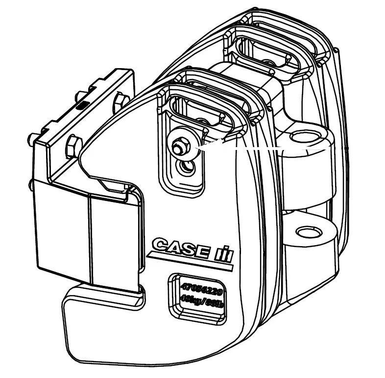 Kit de pesos dianteiros com gancho de reboque - 4 x 40 kg