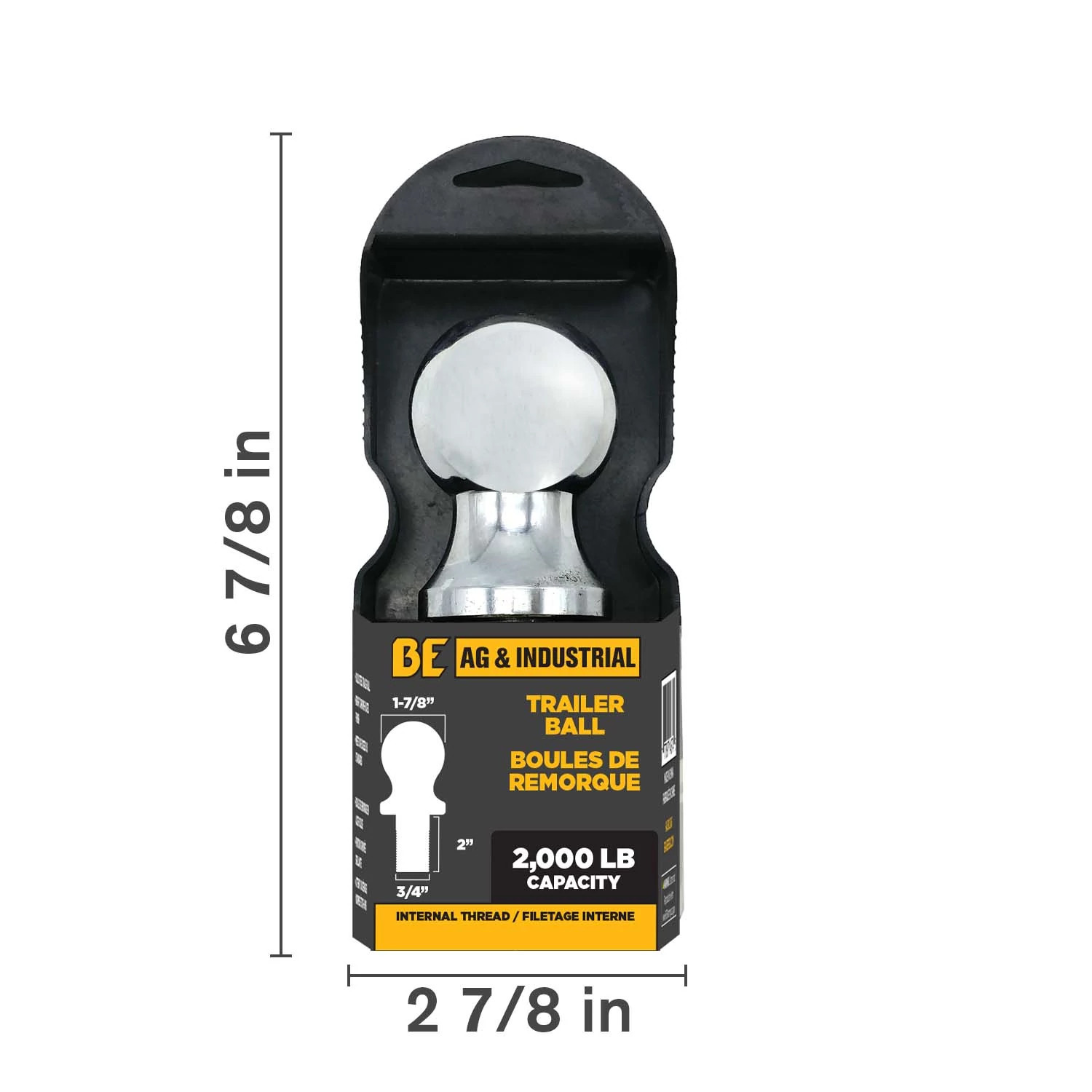 Boule de remorquage de 1 7/8 po - Filetage intérieur de 3/4 po | CASEIH | CA | EN