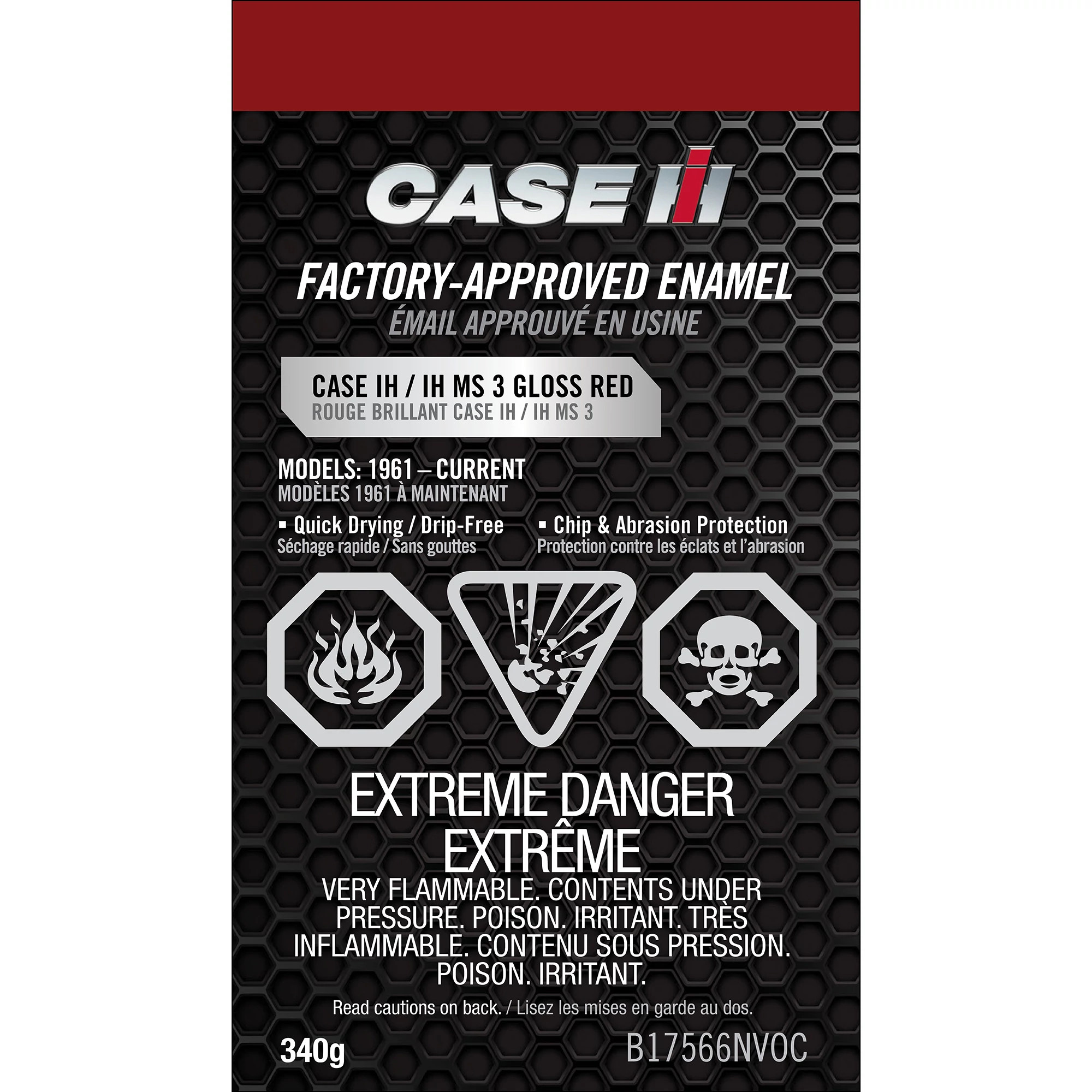 MS 3 Gloss Red Enamel Paint - Low VOC - 12 oz/340 g Spray Can | CASECE | US | EN