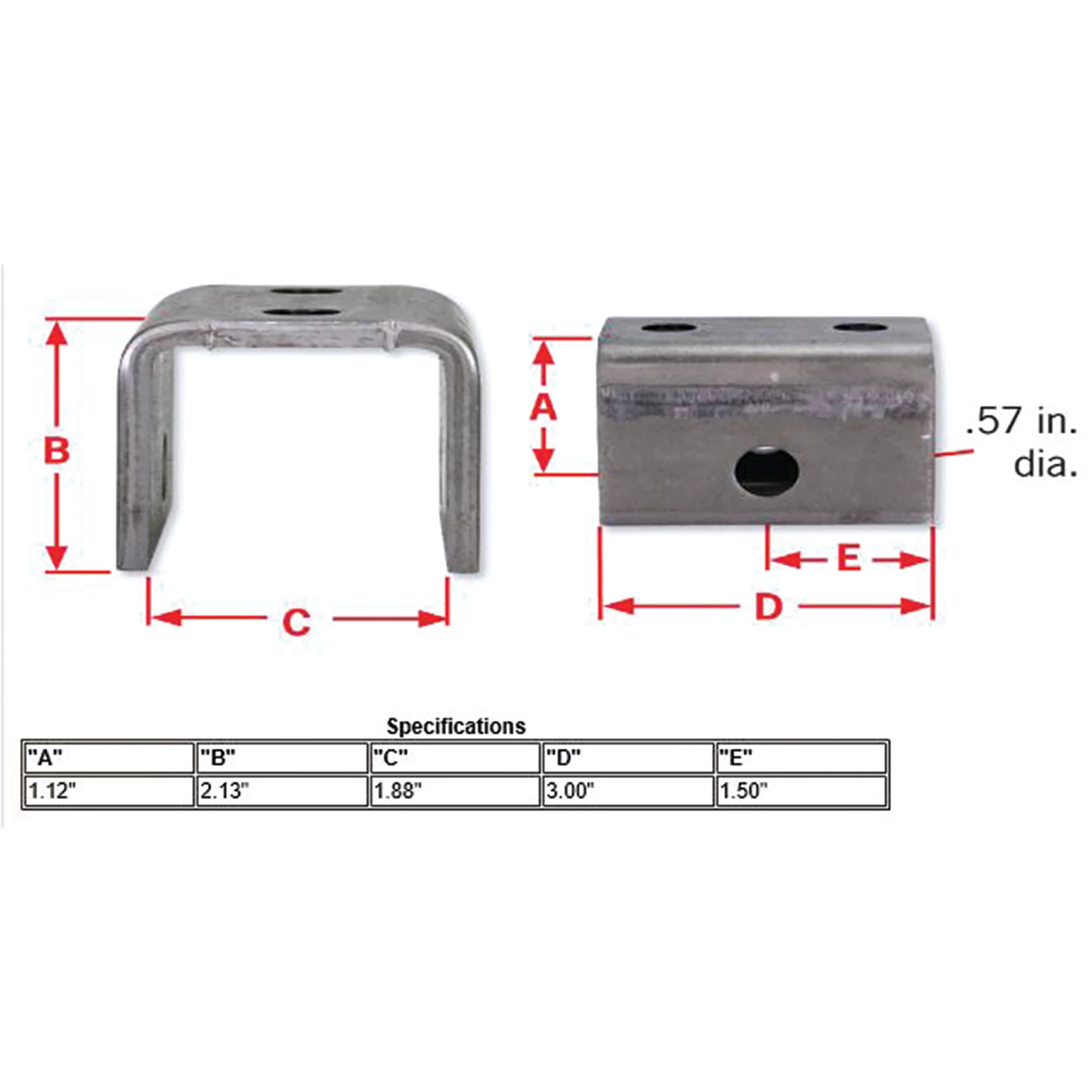 Trailer Front/Rear Spring Hanger - 1 3/4
