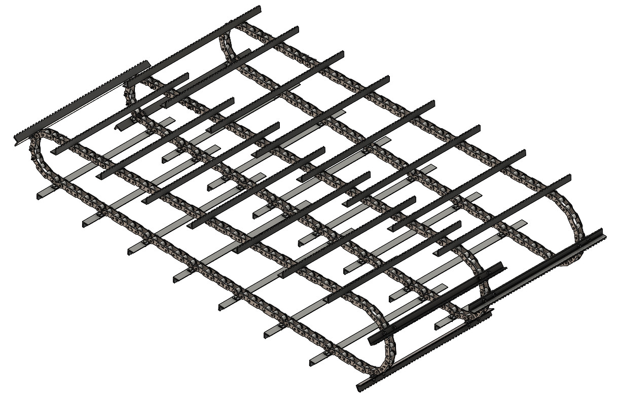 ESTEIRA ALIMENTADORA C/ 51 TRAVESSAS