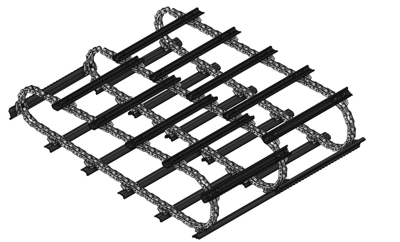 ESTEIRA ALIMENTADORA C/ 22 TRAVESSAS