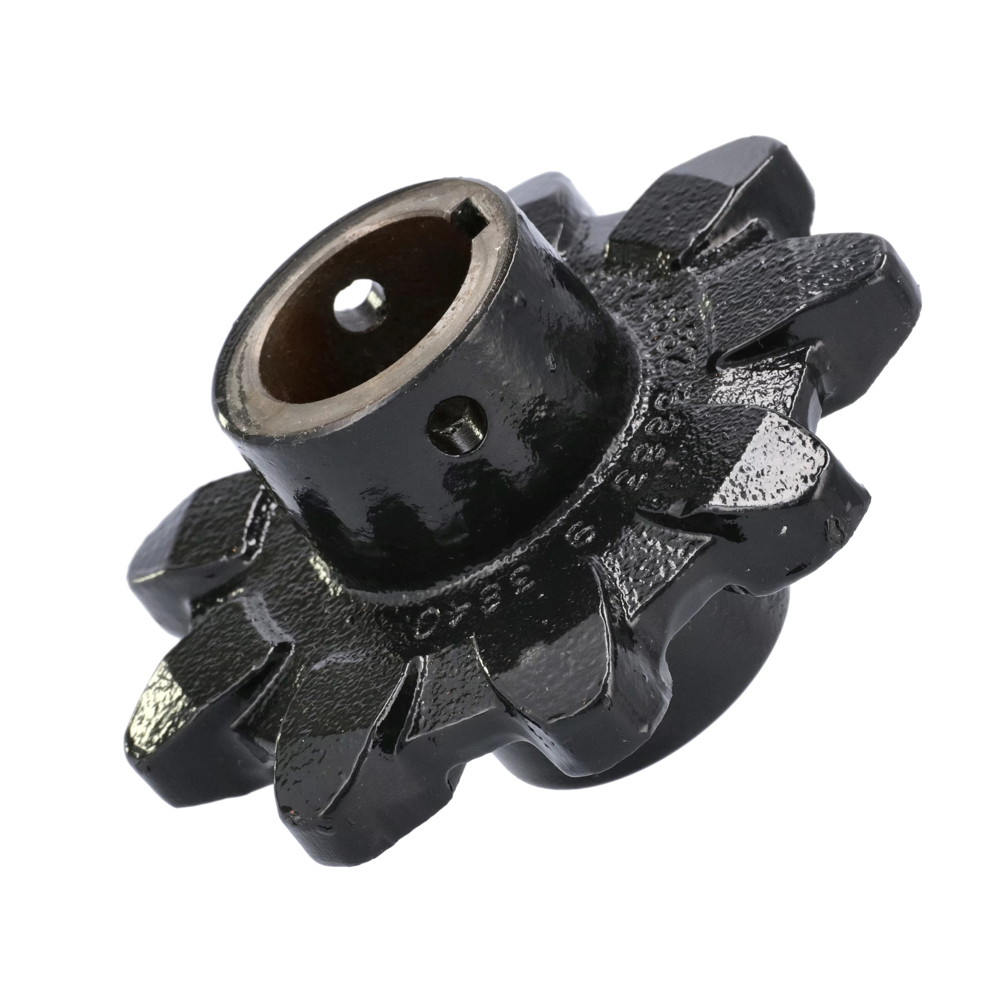 Roda dentada do elevador de grãos - 9 dentes - Cinza escuro - 132 mm DE x 53 mm DI x 75 mm A