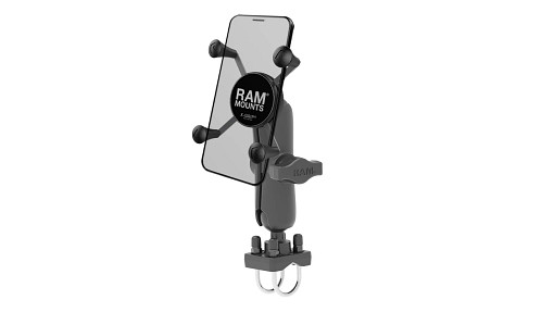 Ram® X-grip® Universal Phone Holder With Double U-bolt Base | NEWHOLLANDAG | CA | EN