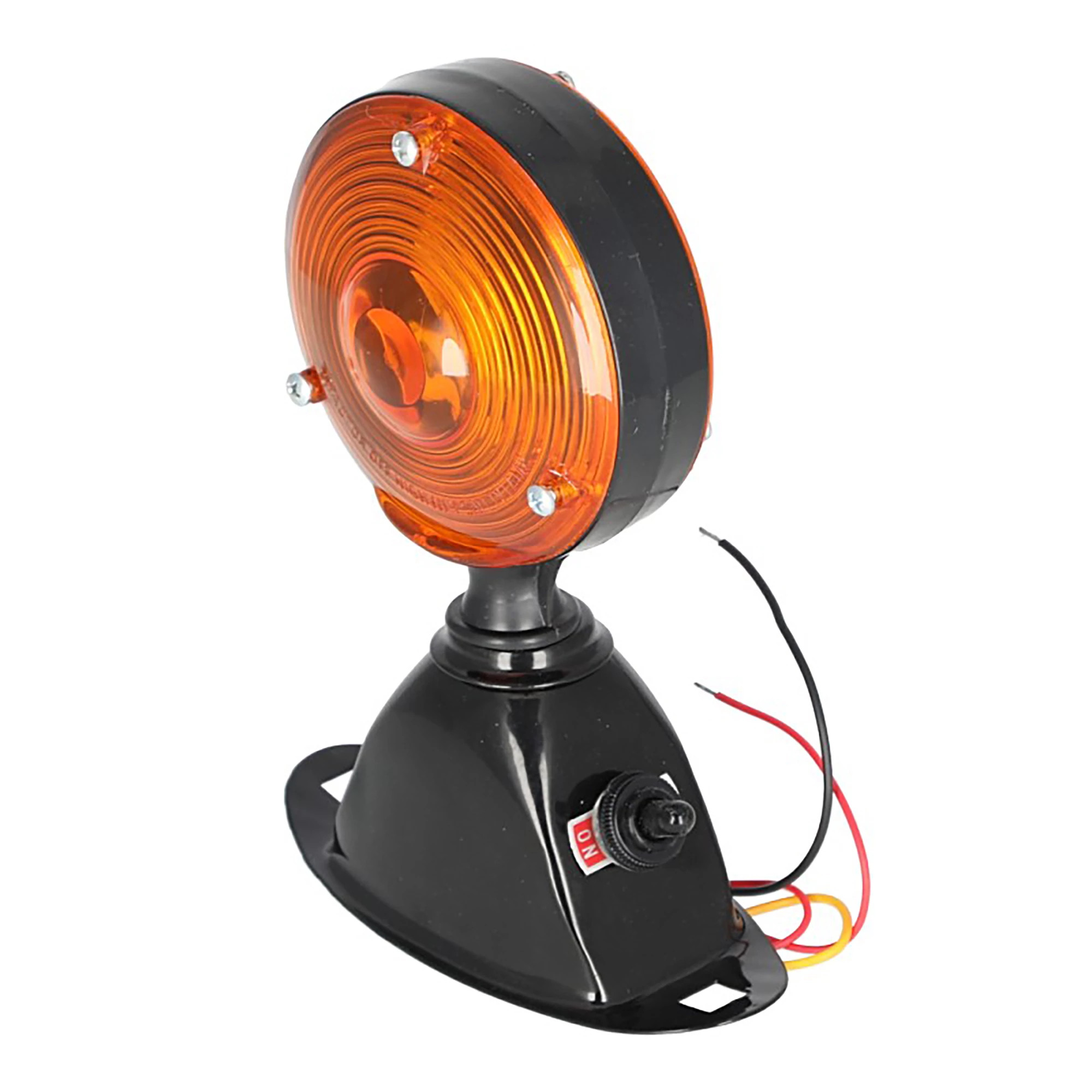 Light Assembly with Switch - Amber Safety Flasher - Round - 12-Volt | CASECE | CA | EN