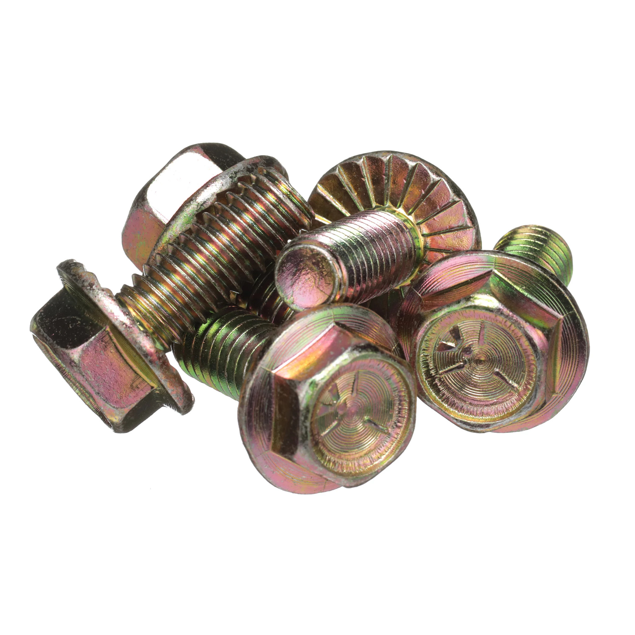 Parafuso sextavado com flange serrilhada - Grau 5 - Rosca completa - 5/16