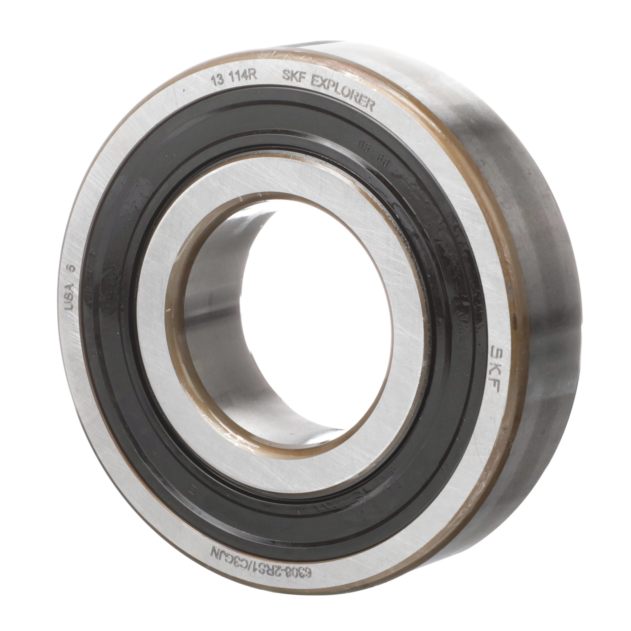 Rolamento de esferas de ranhura funda - 6308-2RS1/C3GJN - 40 mm DI x 90 mm DE x 23 mm L | NEWHOLLANDAG | BR | PT