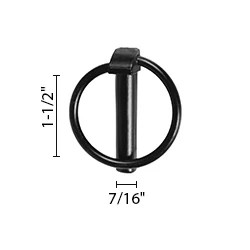 Lynch Pin - Black Powder Coated - 7/16