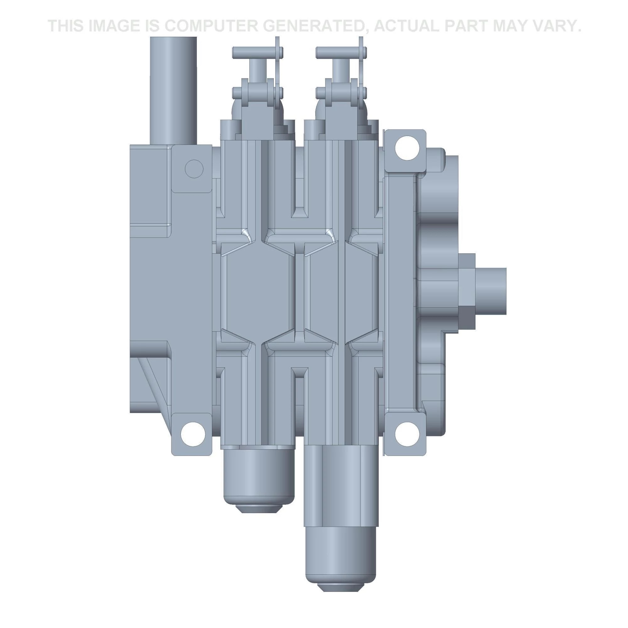 Válvula de controlo direcional de 2 carretéis - 263 mm C x 92 mm L
