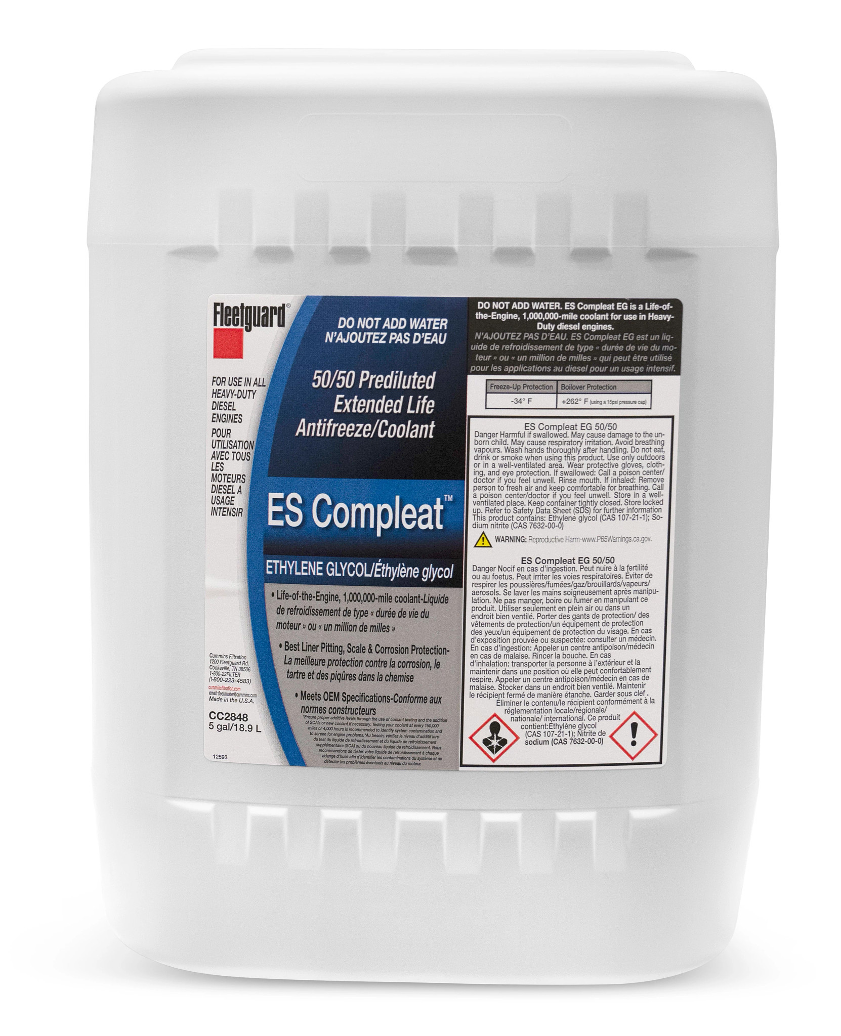 CC2848 | ES Compleat™ EG Premix 50/50 Antifreeze/Coolant - 5